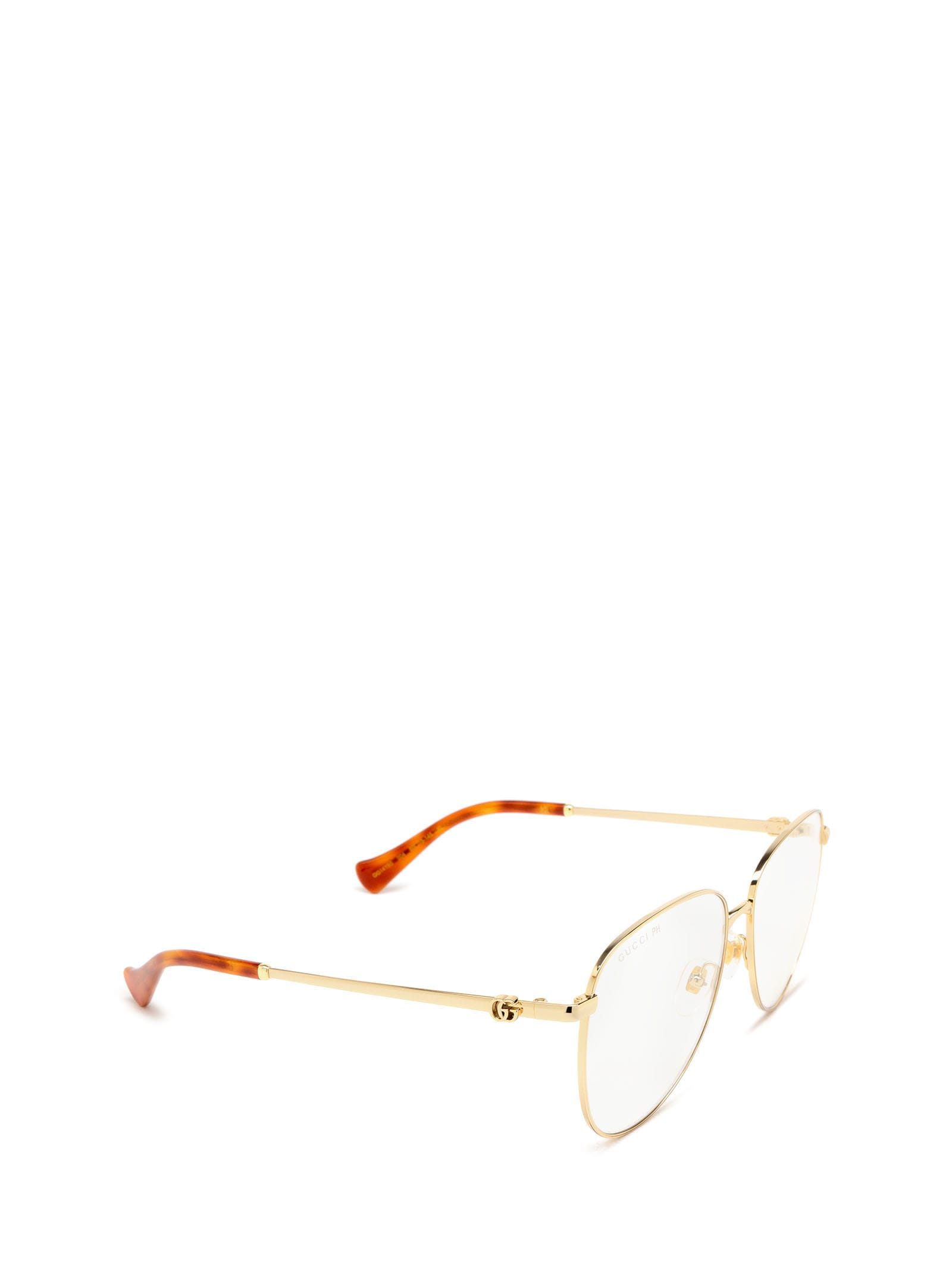 Shop Gucci Gg1419s Gold Sunglasses