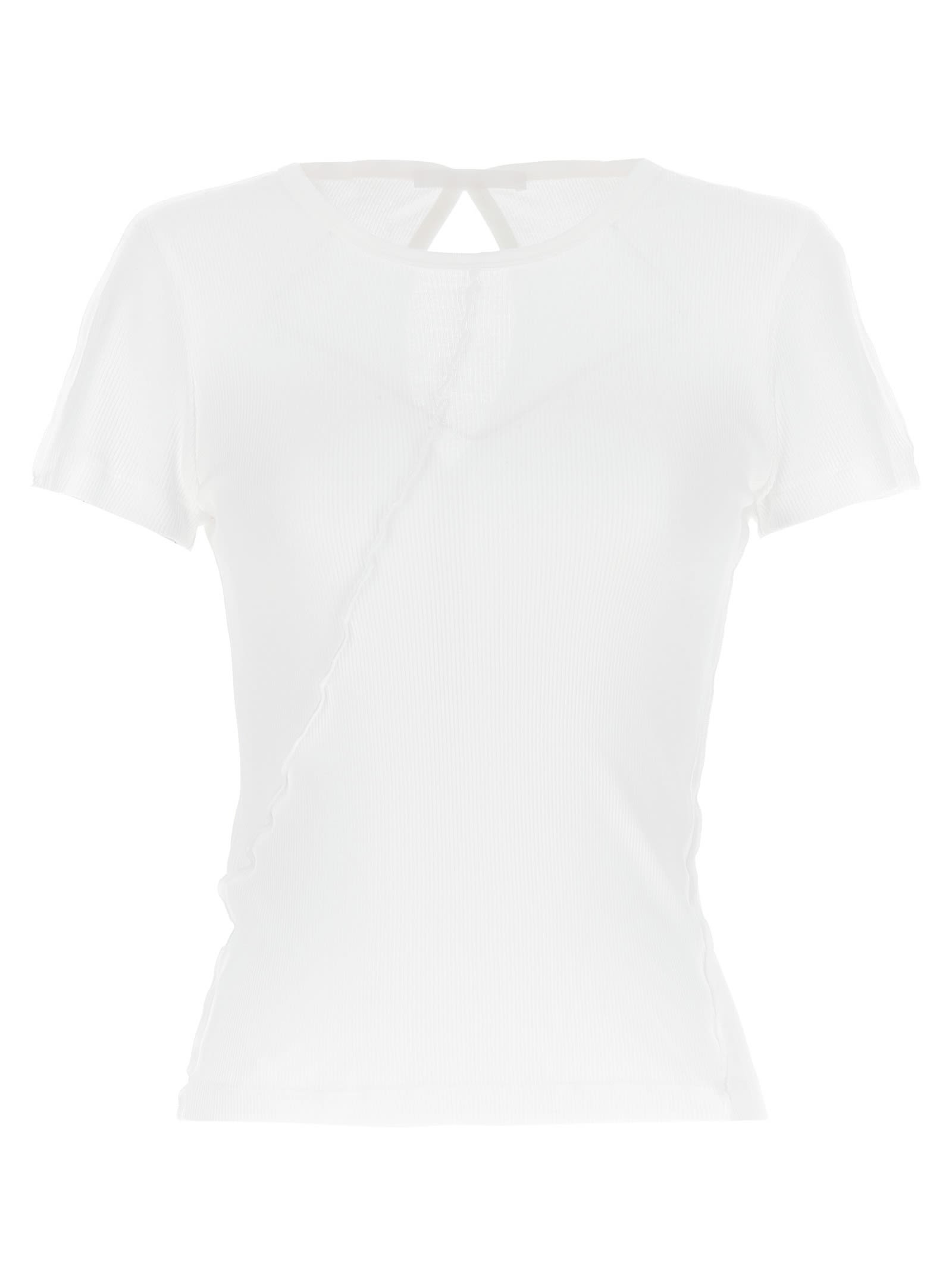 Cut-out Ribbed T-shirt