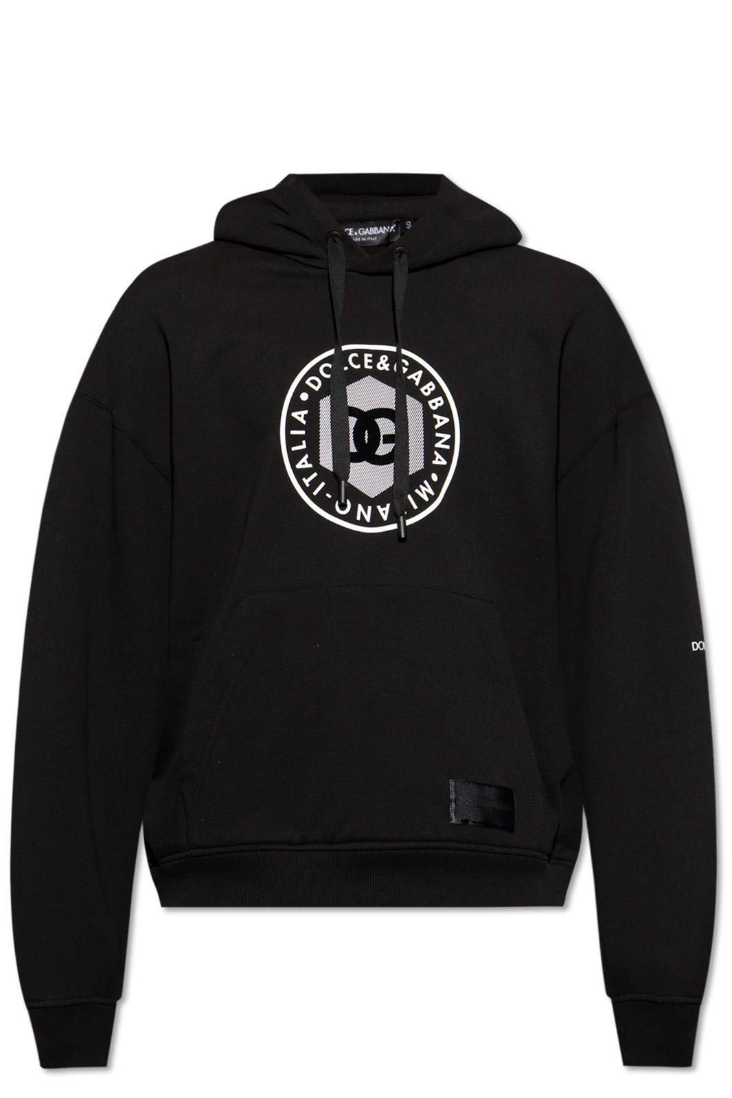 Logo Printed Drawstring Hoodie