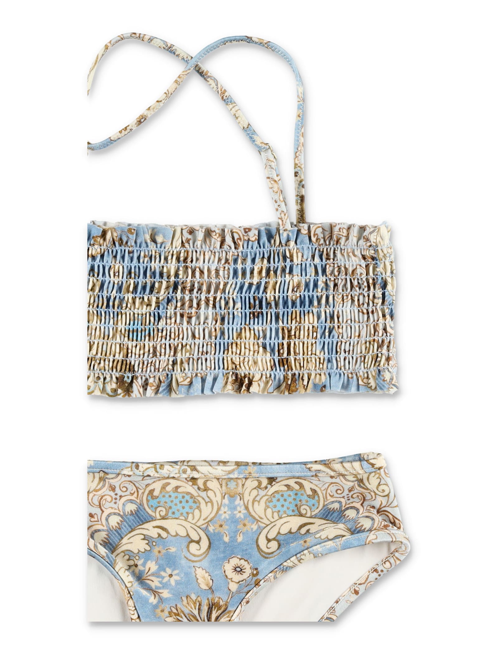 Zimmermann Bikini Shirred In Multi