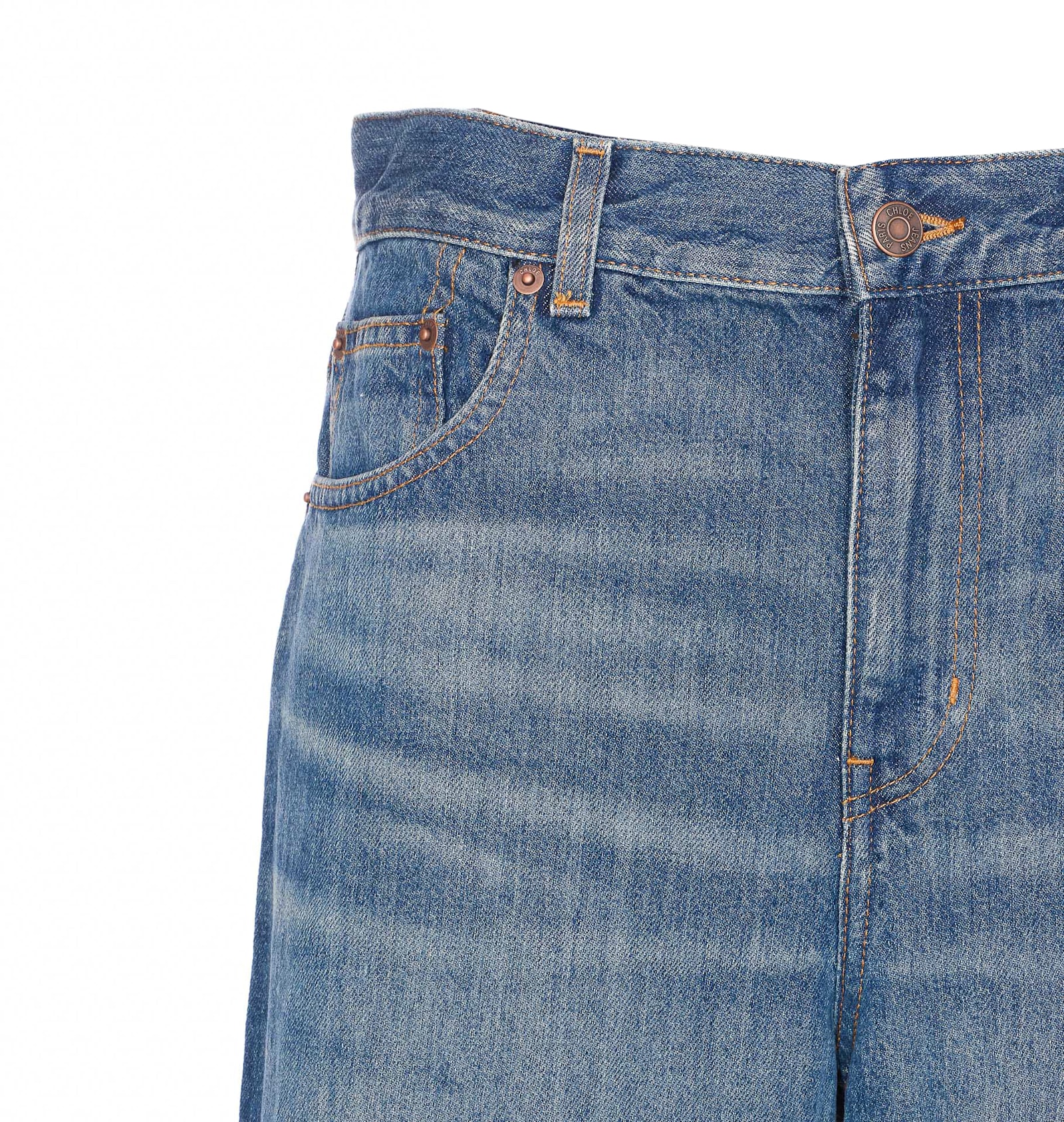Chloé Cropped Wide-leg Jeans In Blue