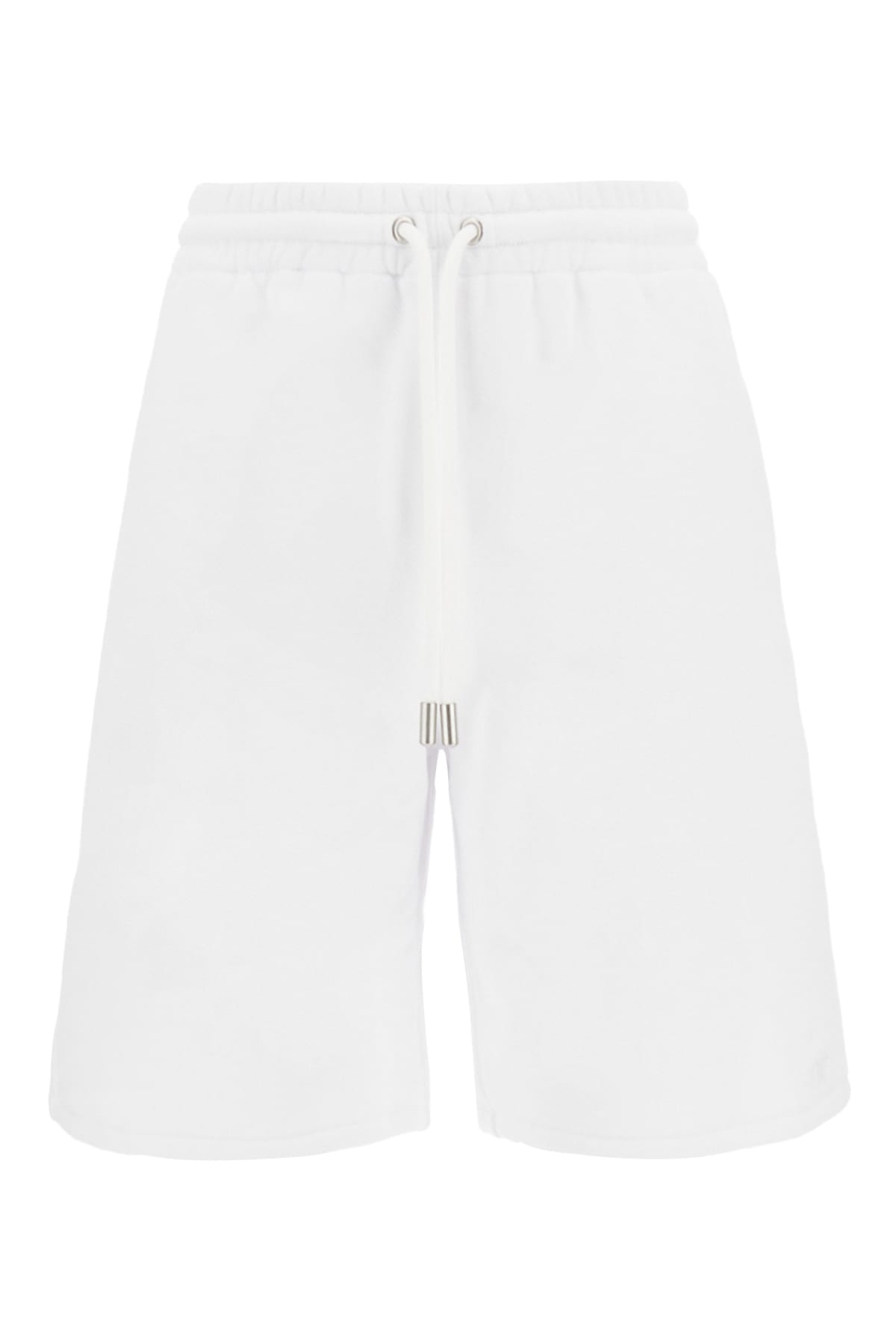 Off-white White Cotton Bermuda Shorts In Bianco