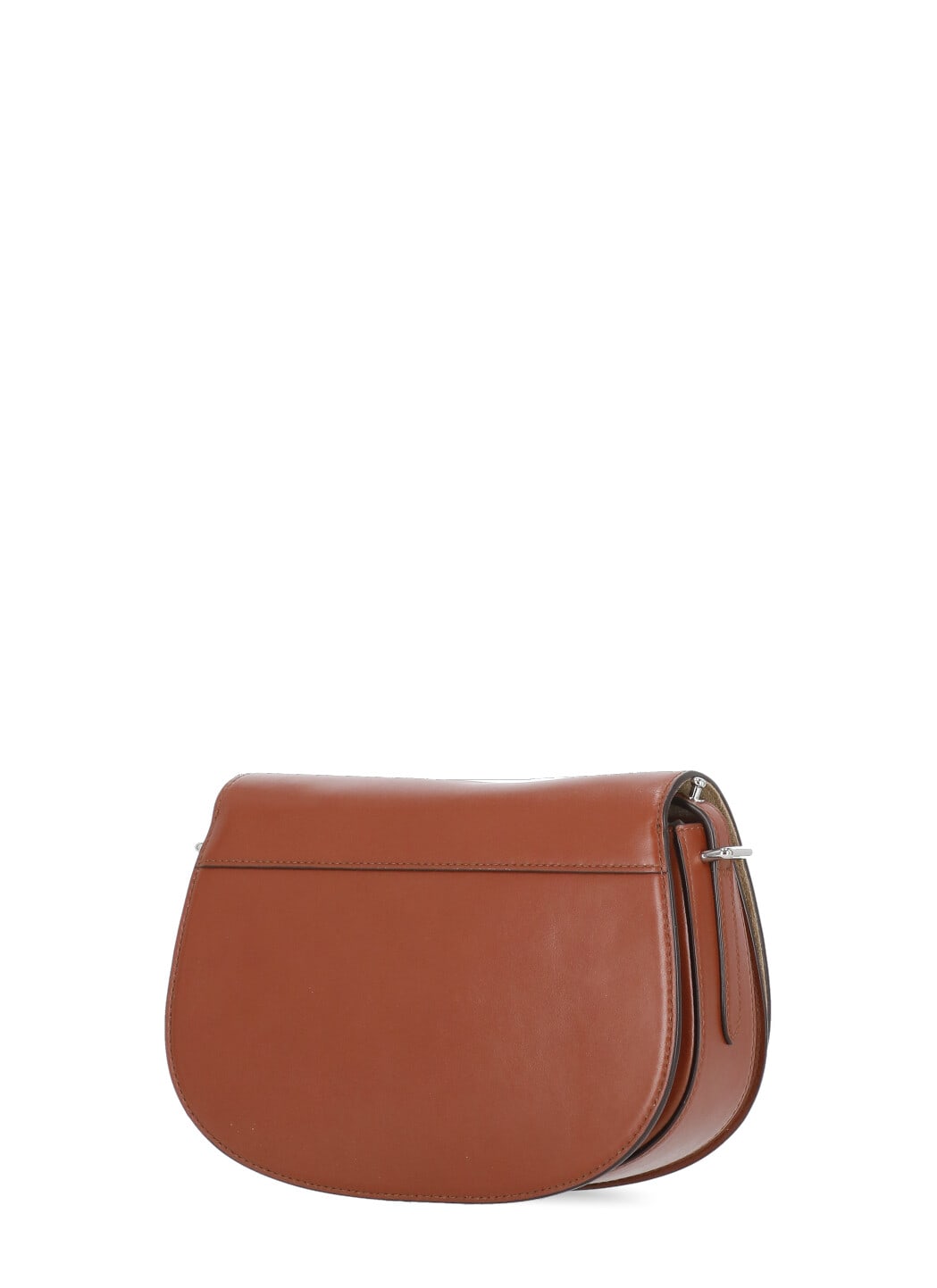 Shop Ralph Lauren Mini Saddle Shoulder Bag In Brown