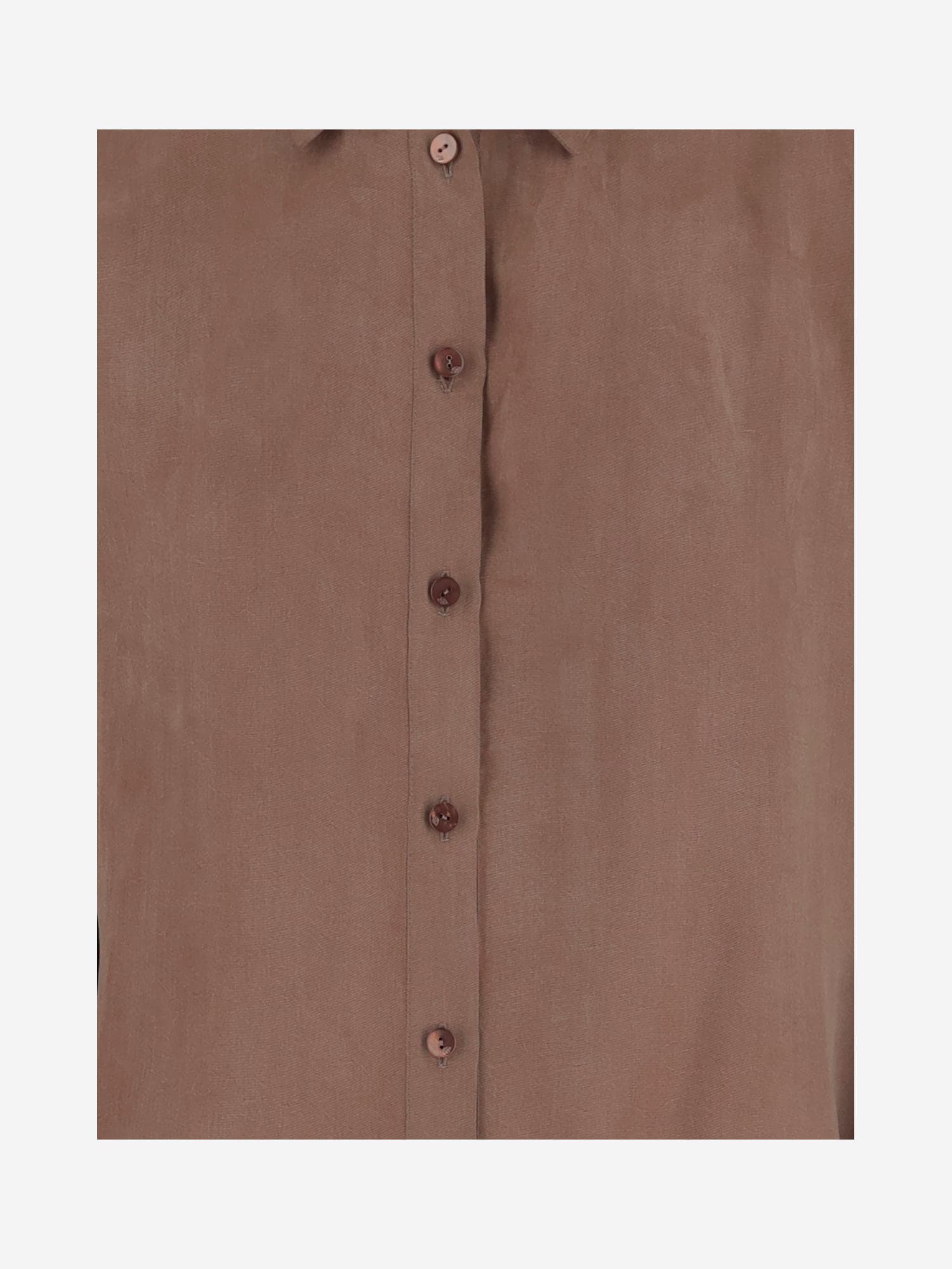 Blumarine Washed Gabardine Dress In Bear Brown