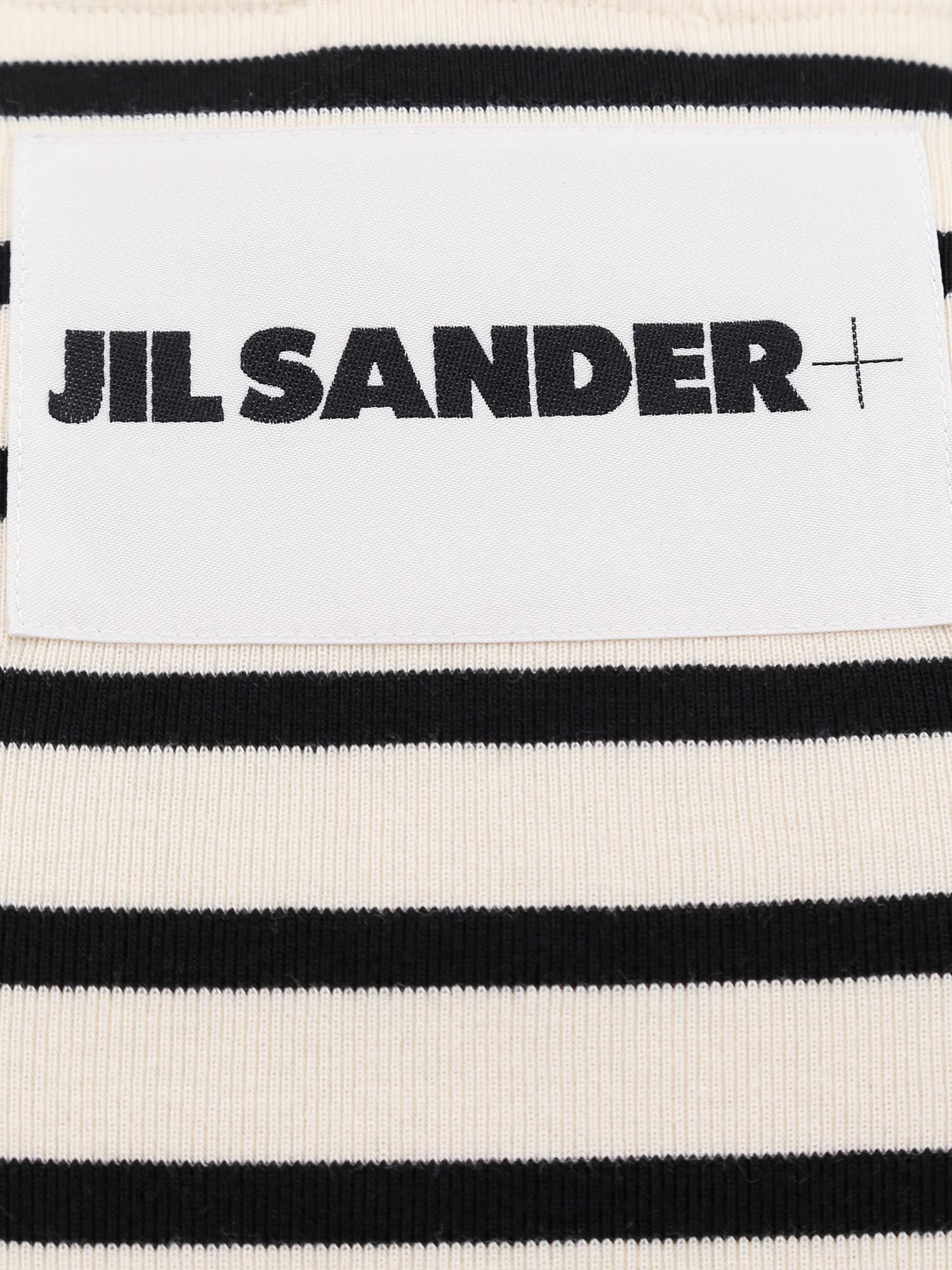 Shop Jil Sander T-shirt In Bianco E Nero