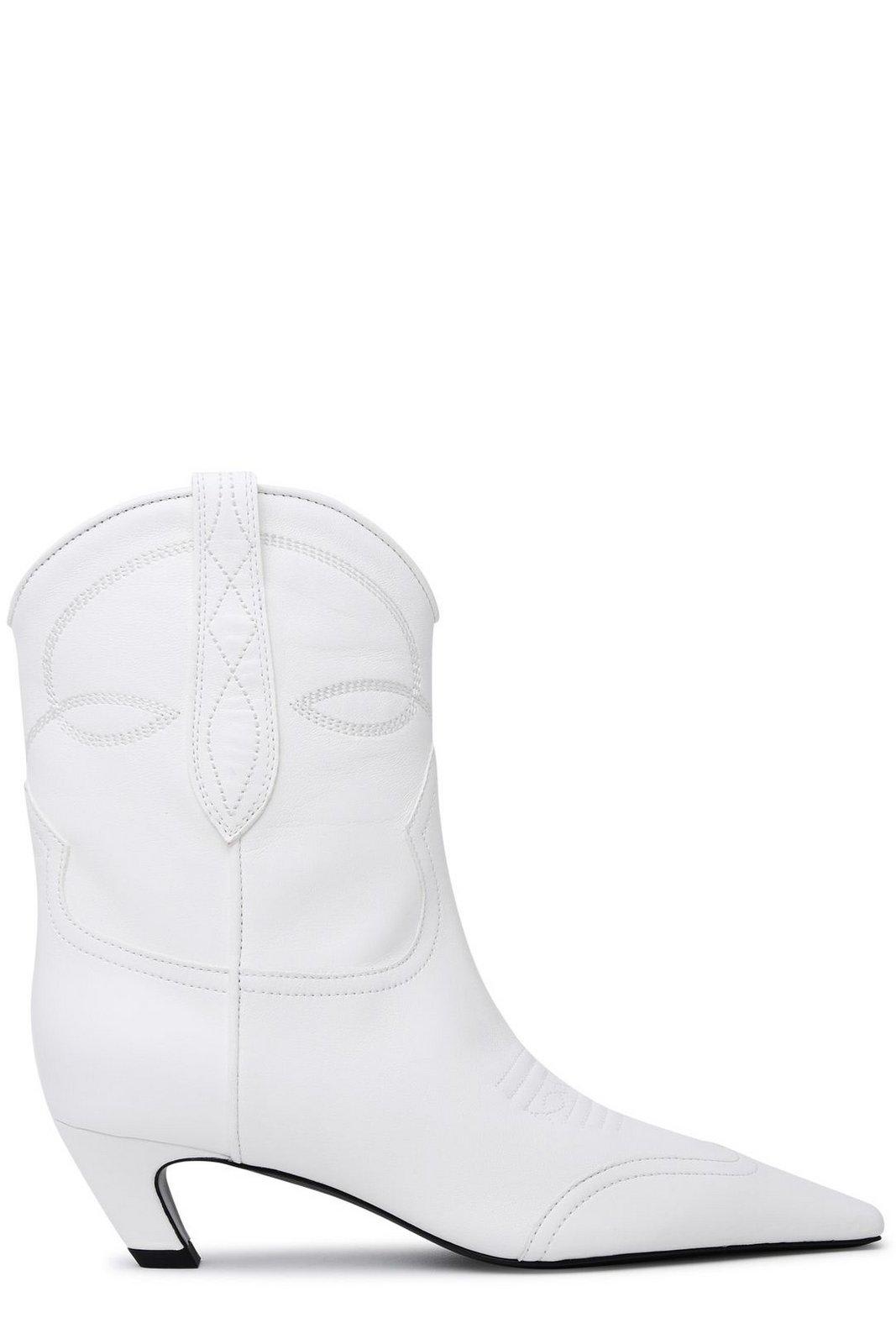 Khaite Embroidered Pointy-toe Cowboy Boots