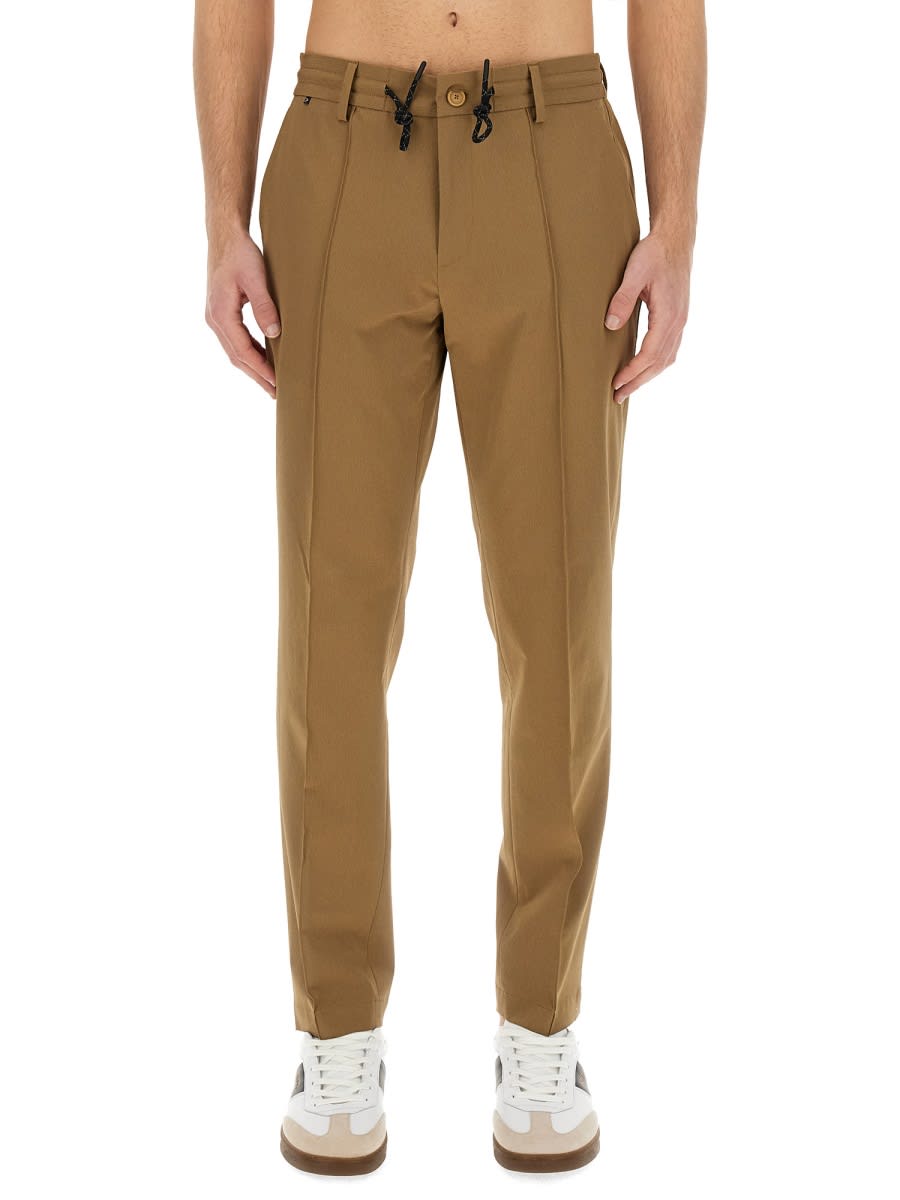 Shop Hugo Boss Pants With Elastic In Brown