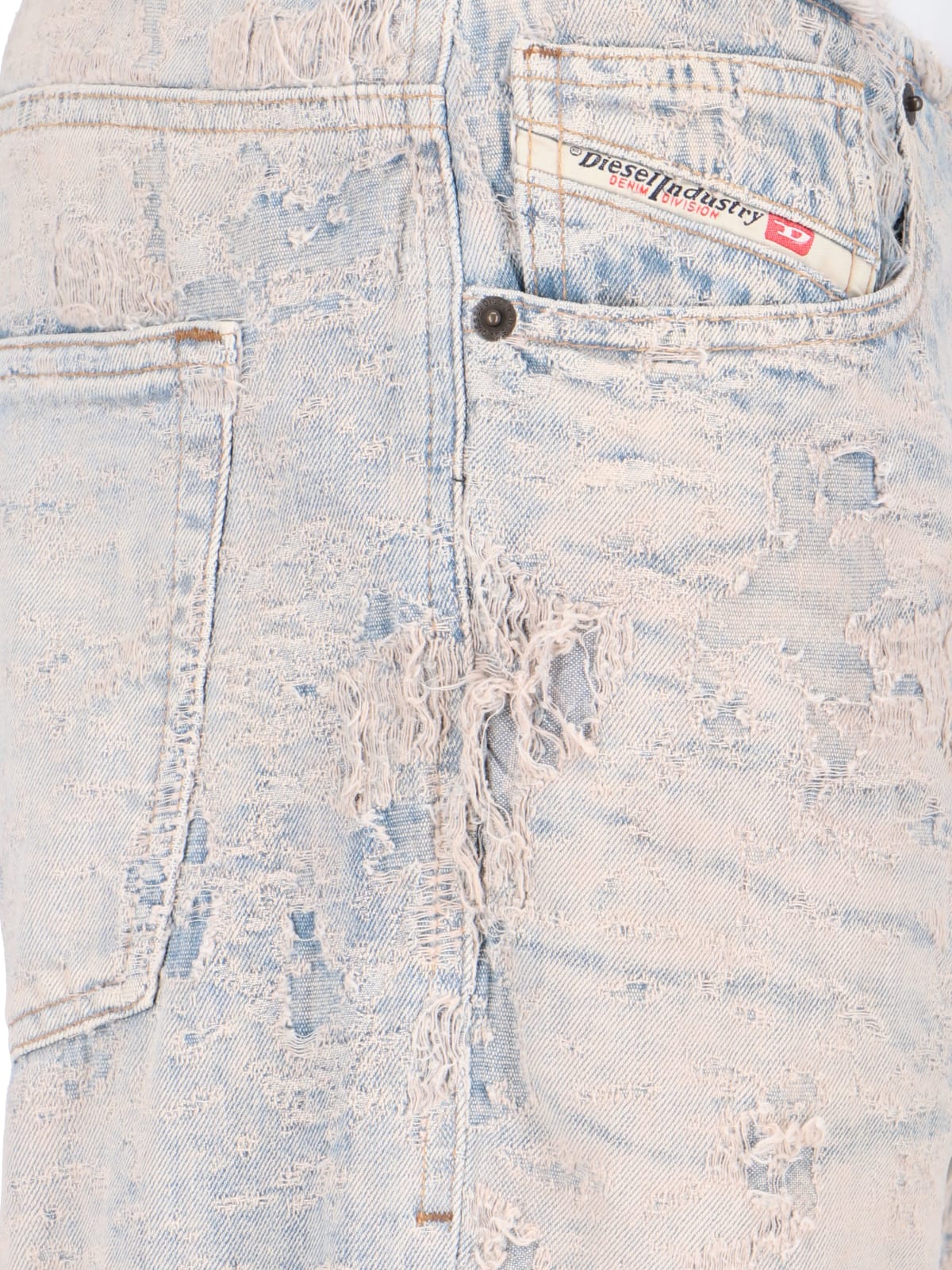 Shop Diesel D-arker Straight Jeans In Light Blue