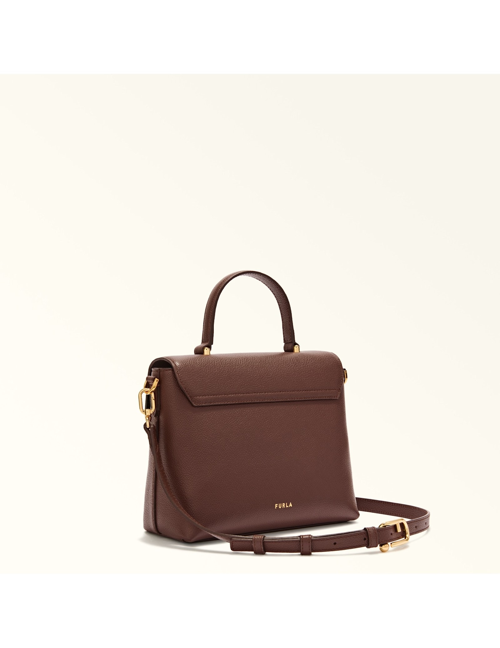 Furla Moonlight S Chocolate Leather Handbag