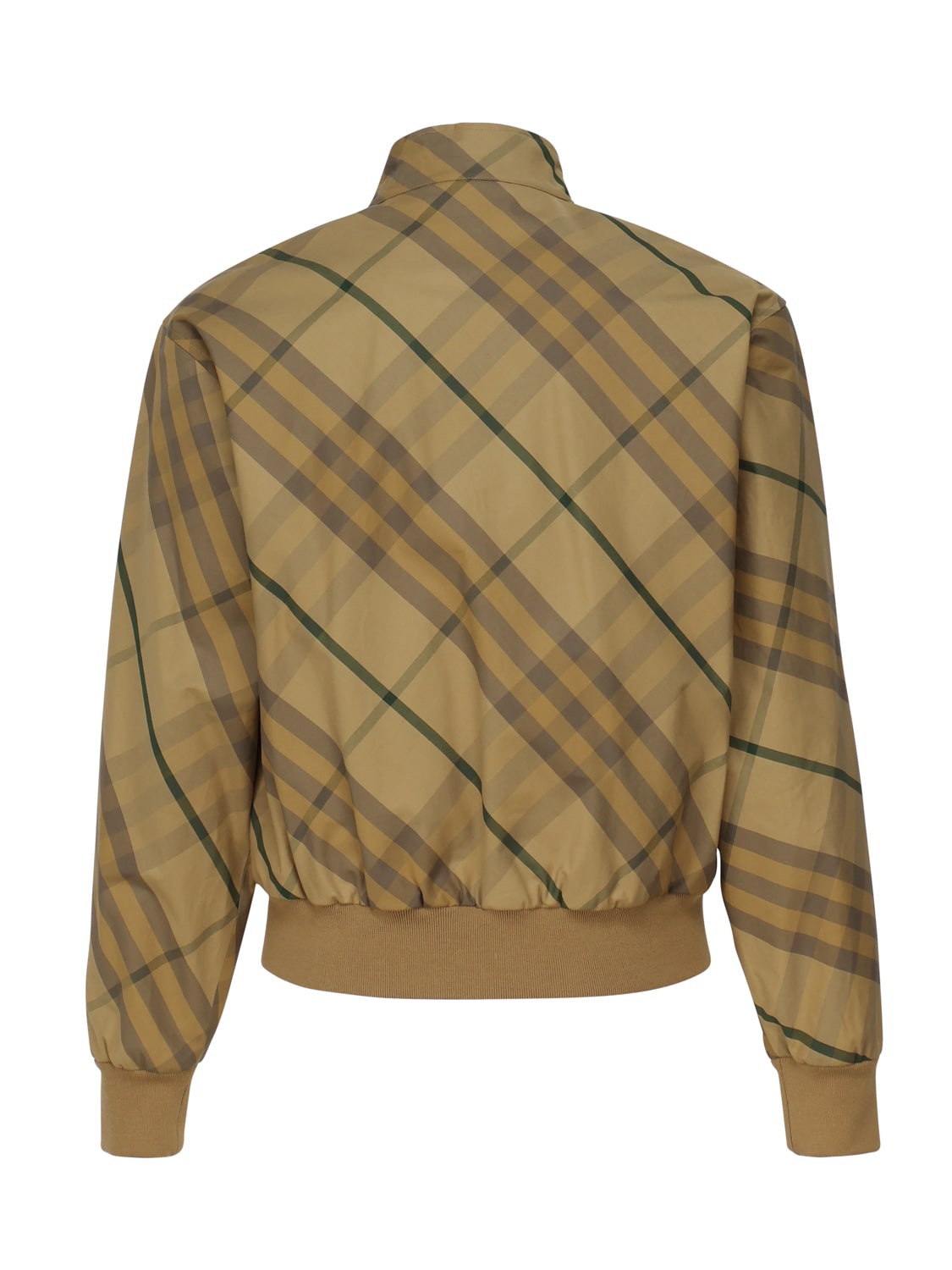 Shop Burberry Cotton Windbreaker Jacket In Vintage Check
