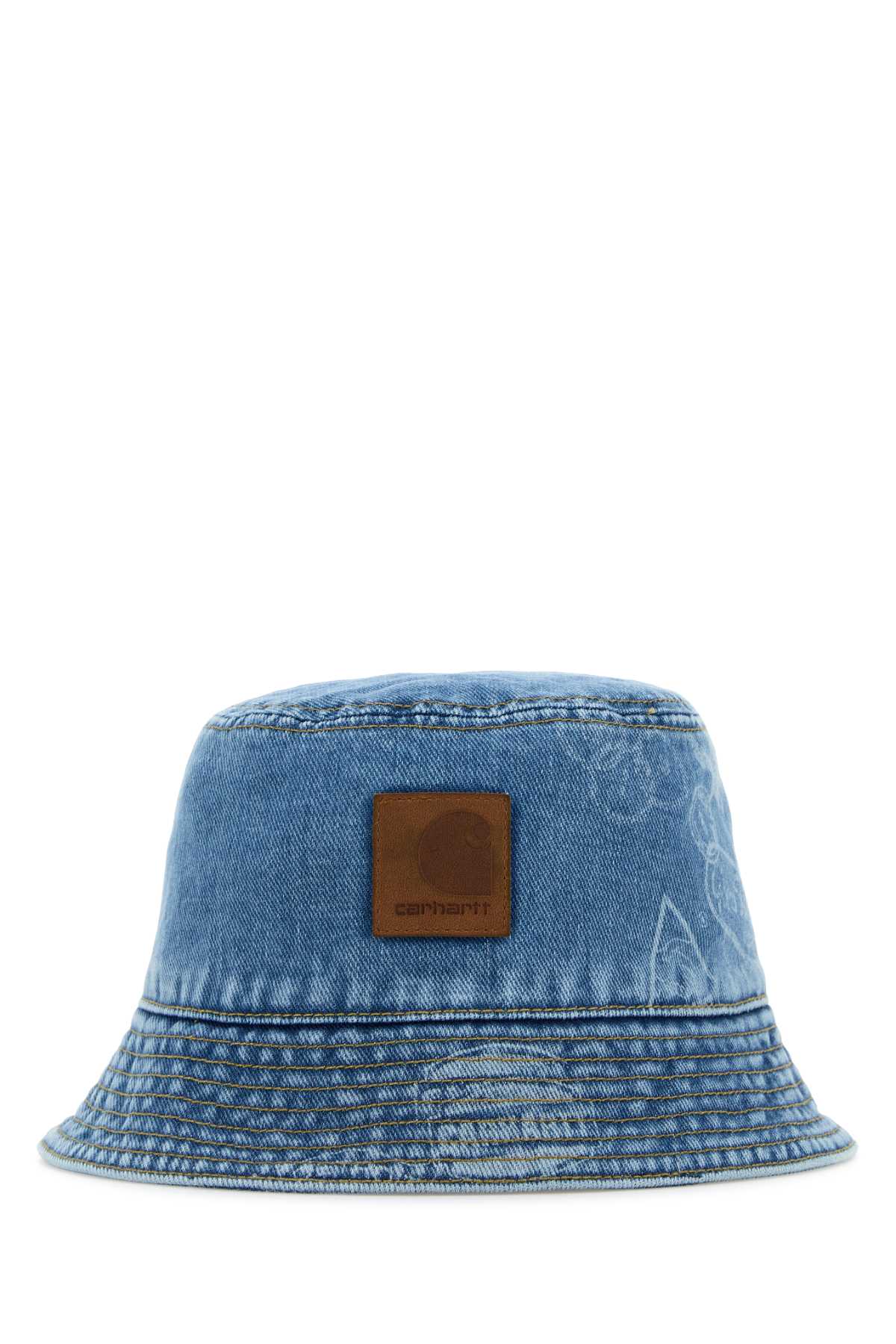 Printed Denim Stamp Bucket Hat