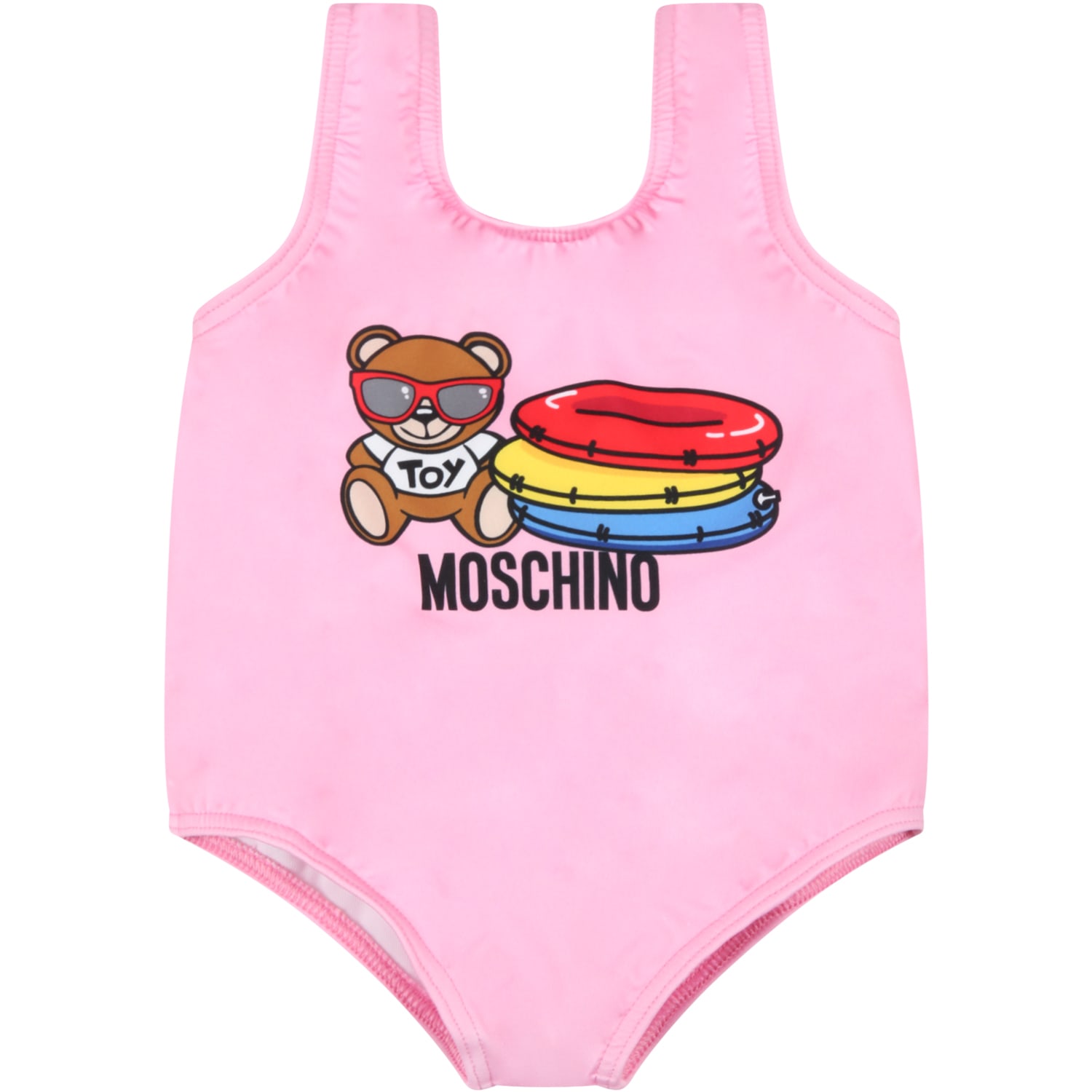 Moschino Pink Swimsuit For Baby Girl