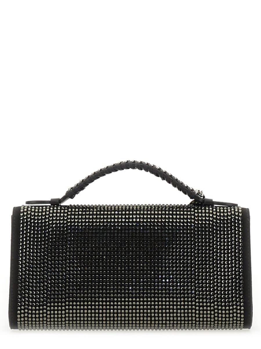 Stella Mccartney Shoulder Bag With Chain Strap And Stud Embellishments In Black