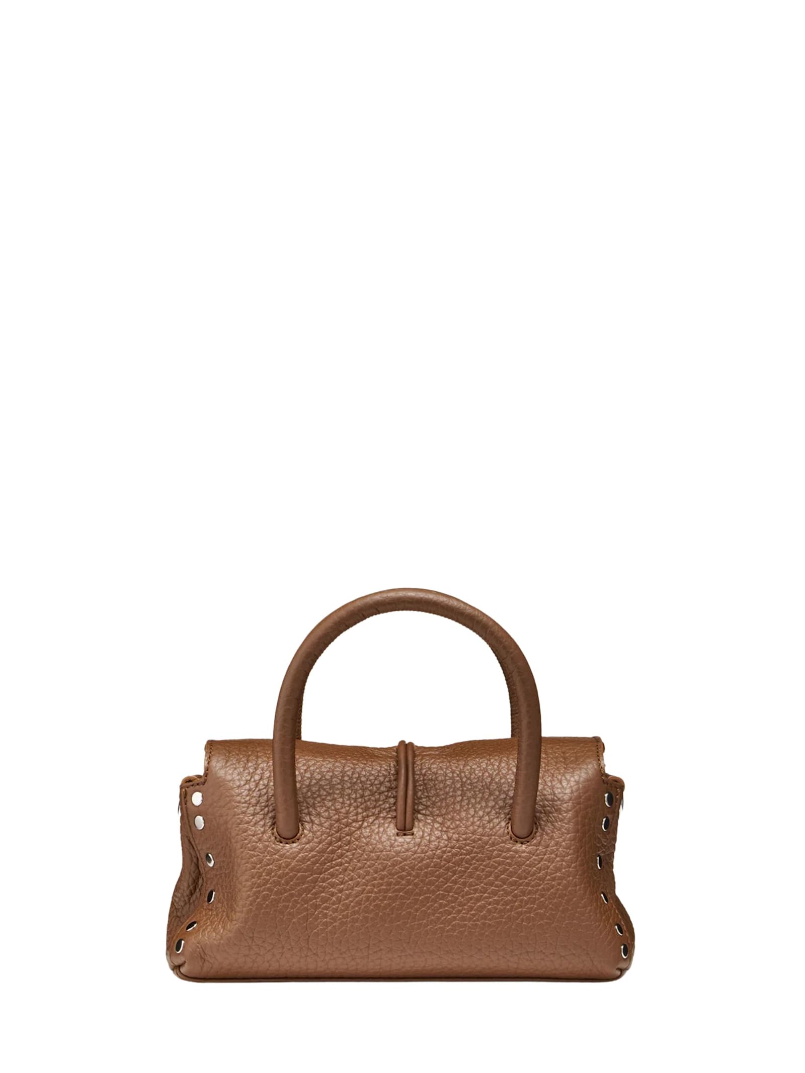 Zanellato Dotta Centauro Baby Leather Handbag In Brown