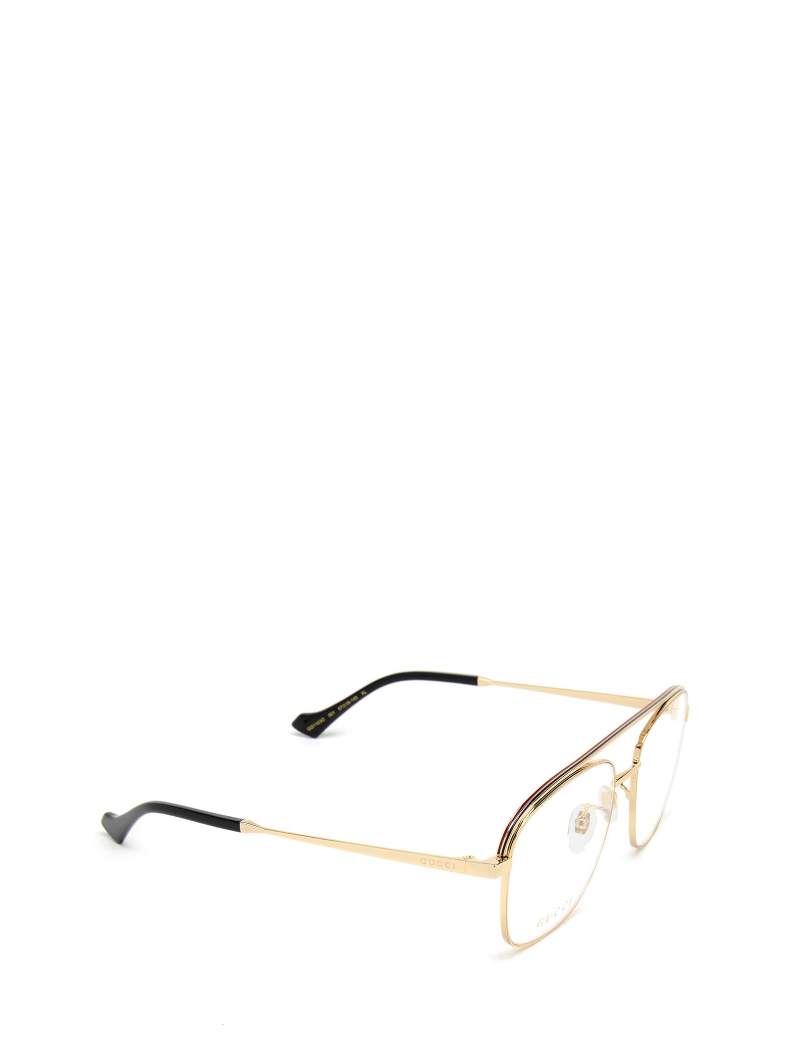 Shop Gucci Gg1103o Gold Glasses