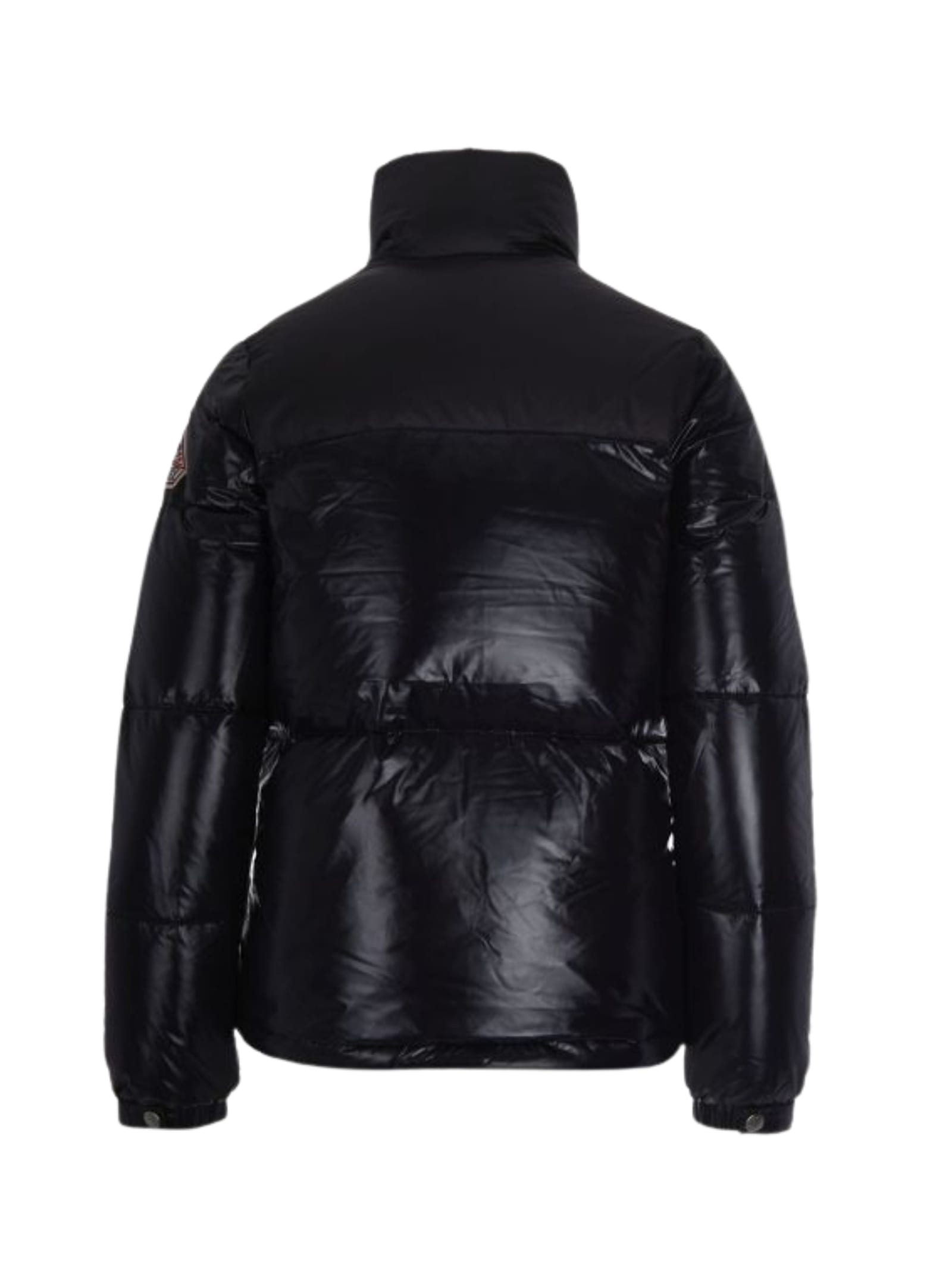 Pyrenex Fitted Puffer Jacket With Shiny Nylon Finish In Black