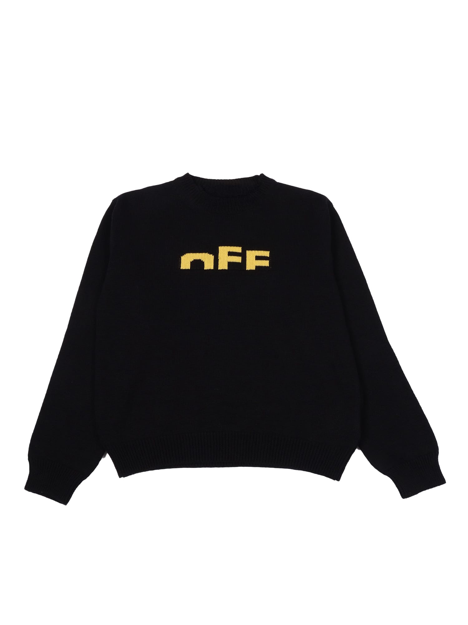Off-white Kids Type Logo Jumper In Black