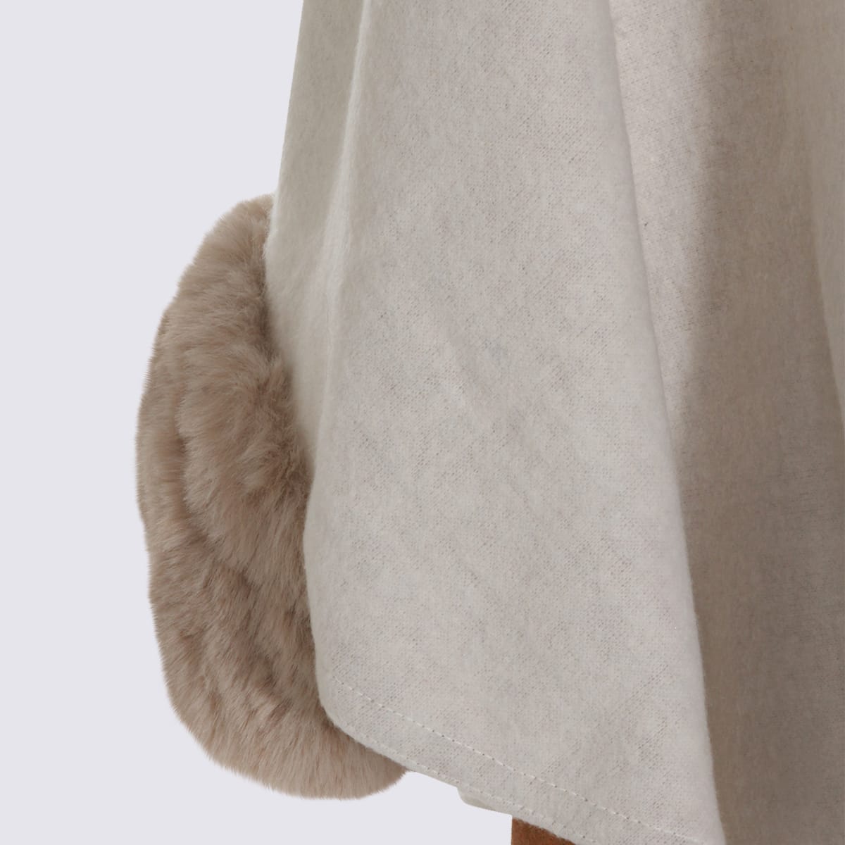 Twinset Light Beige Cape In Neutral