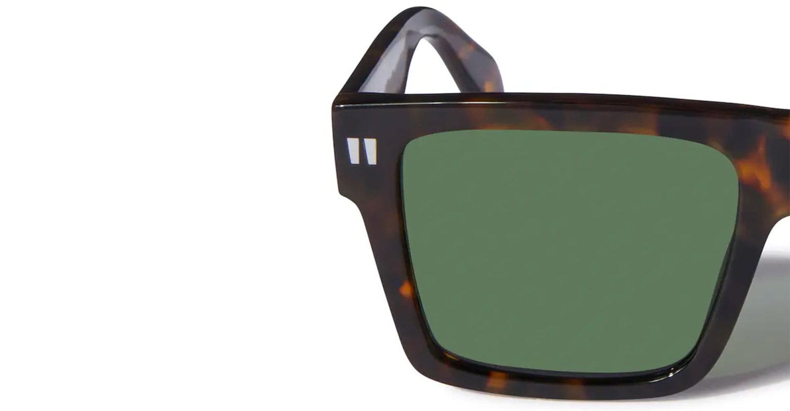 Shop Off-white Lawton - Havana / Green Sunglasses