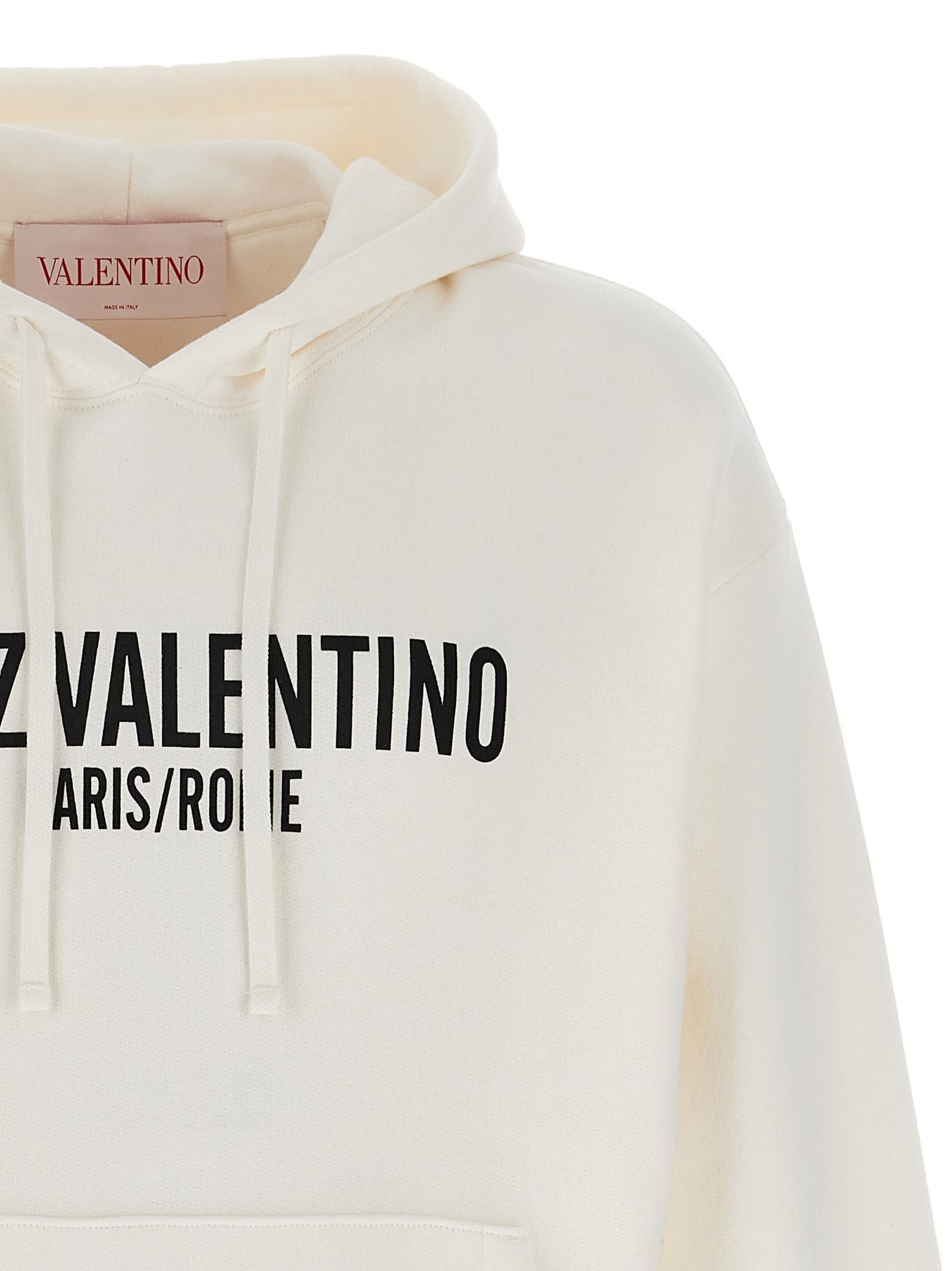 Valentino Chez-print Hoodie In White