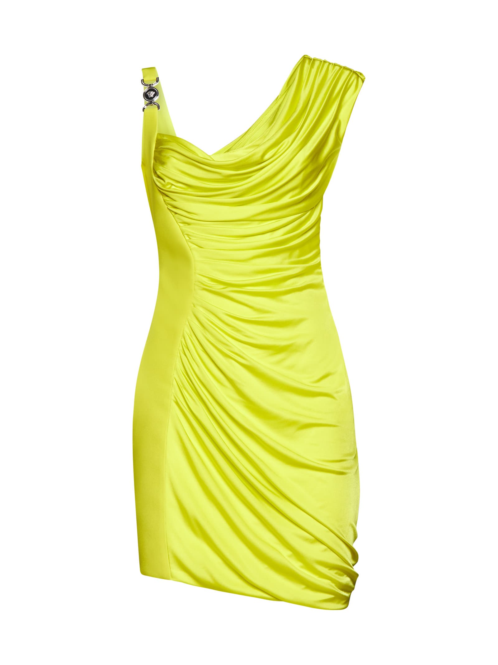Shop Versace Dress In Yellow