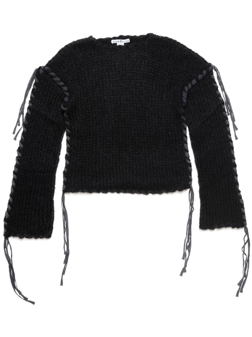 Acne Studios Women Wool Blend Crewneck Sweater In Black