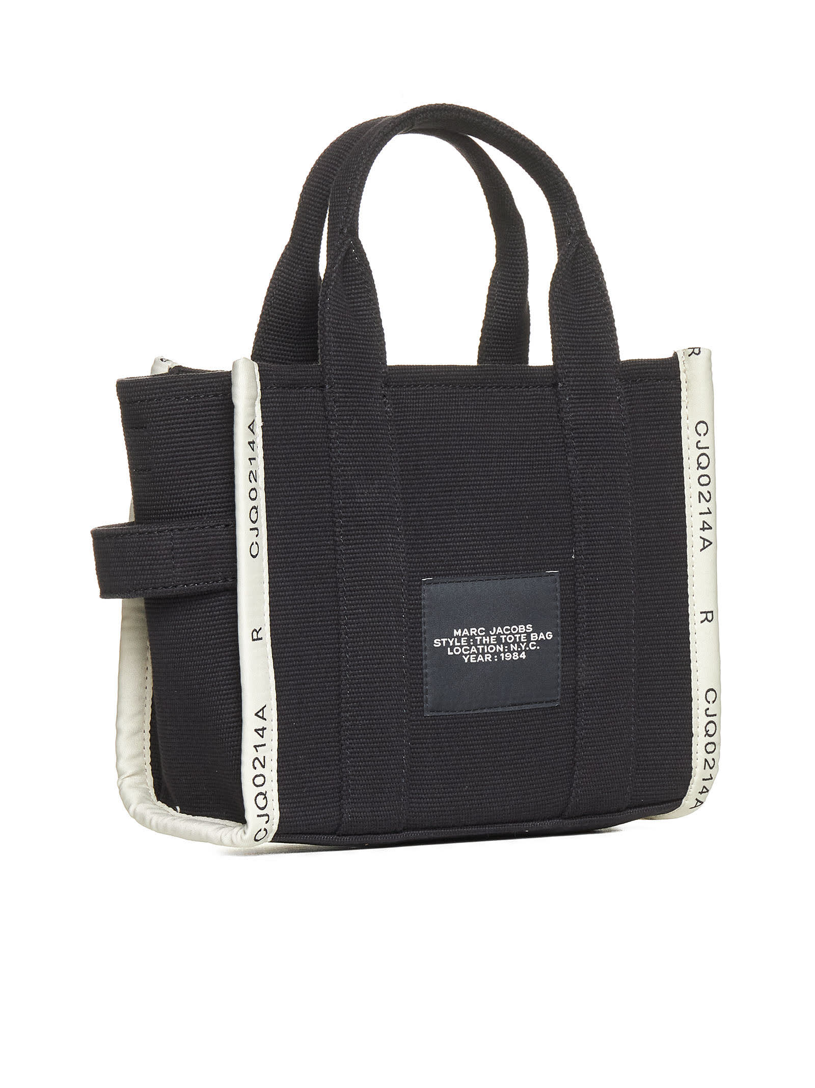 Shop Marc Jacobs The Jacquard Small Tote Bag In Black