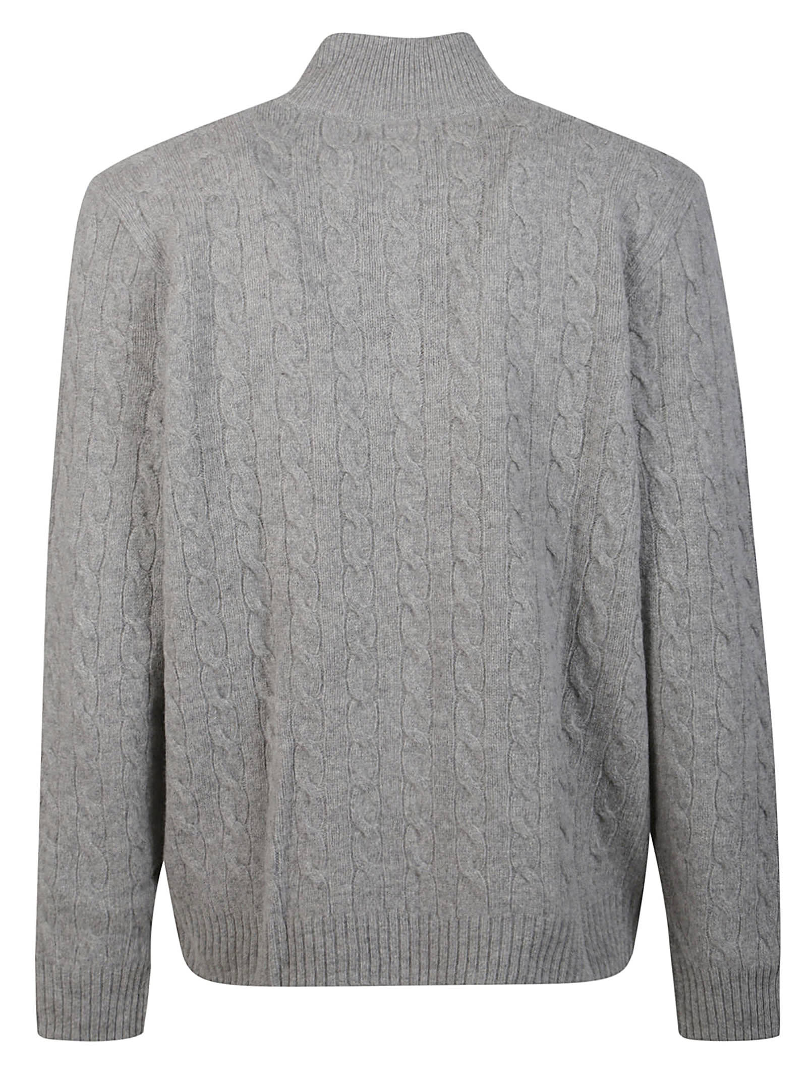 Shop Polo Ralph Lauren Half Zip Sweater In Fawn Grey Heather