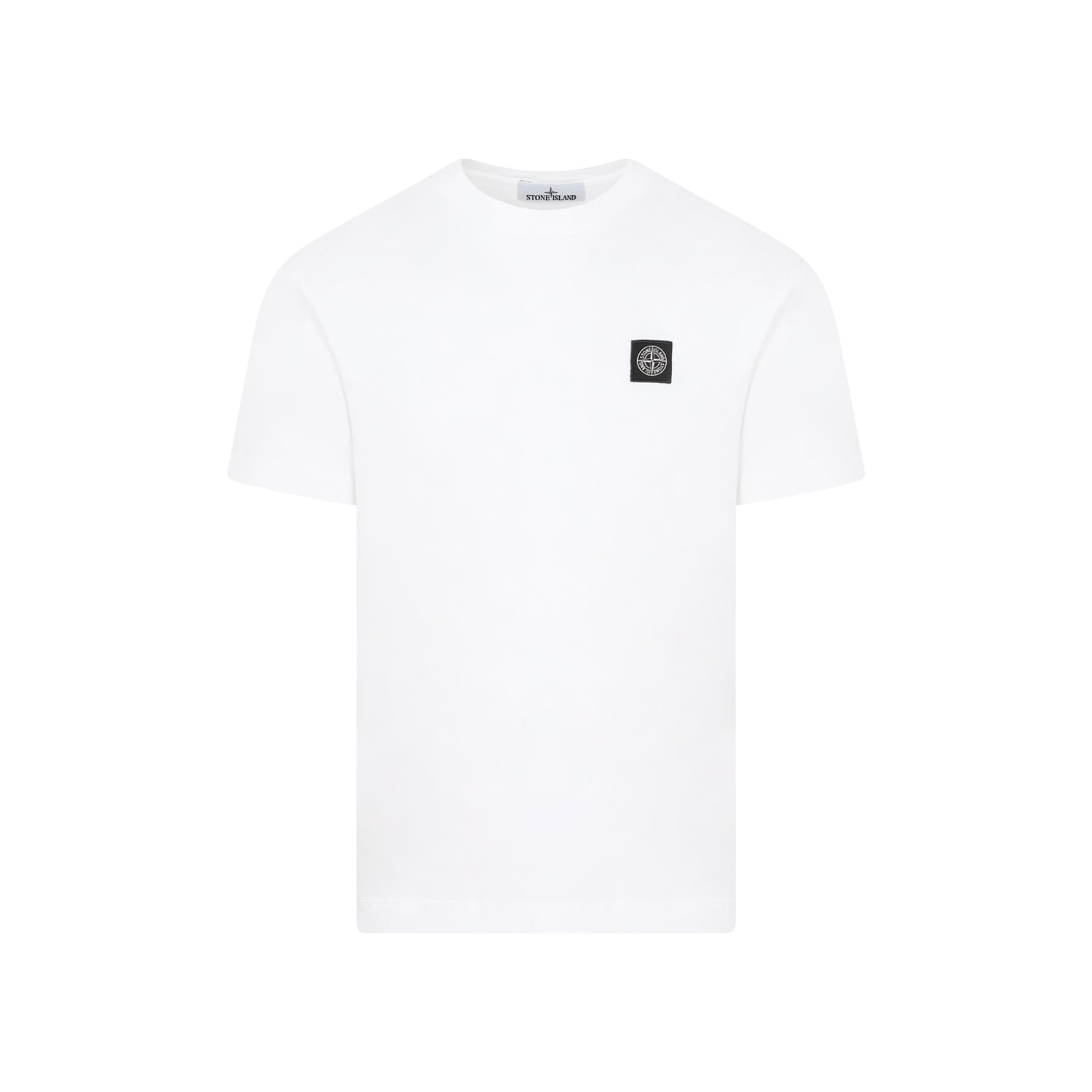 Stone Island Classic Small Logo Tee In White