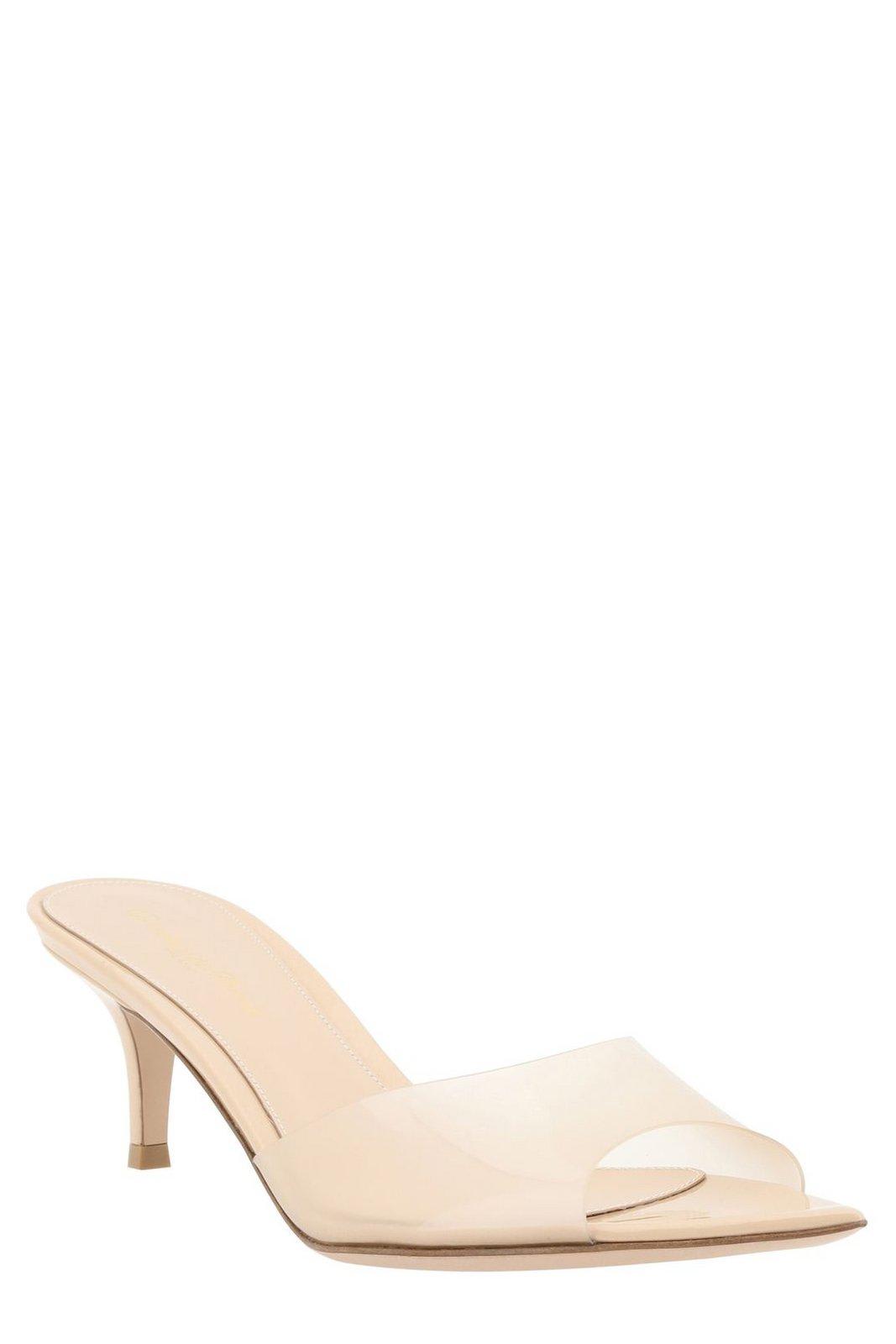 Shop Gianvito Rossi Elle Pointed-toe Mules In Rosa