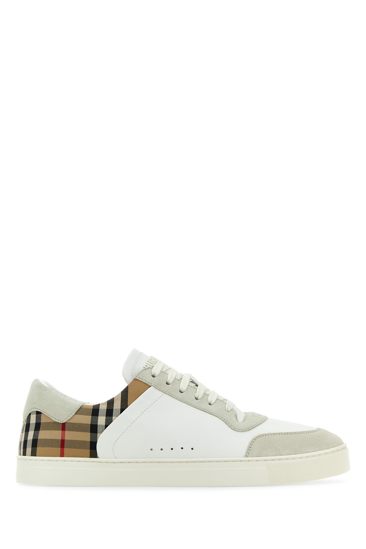 BURBERRY MULTICOLOR SUEDE AND LEATHER SNEAKERS 