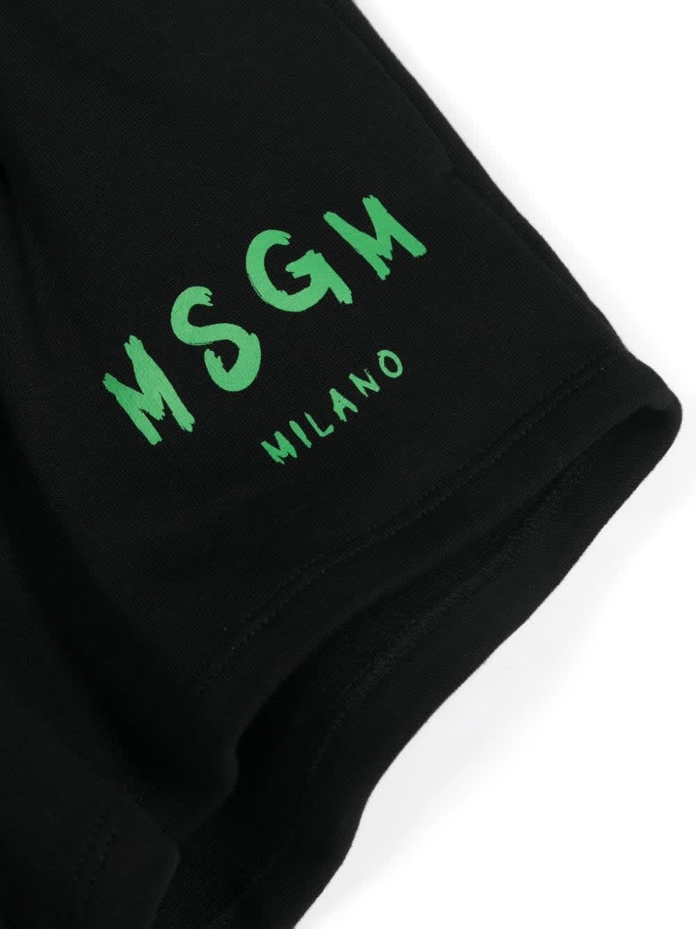Shop Msgm Shorts Con Stampa In Black