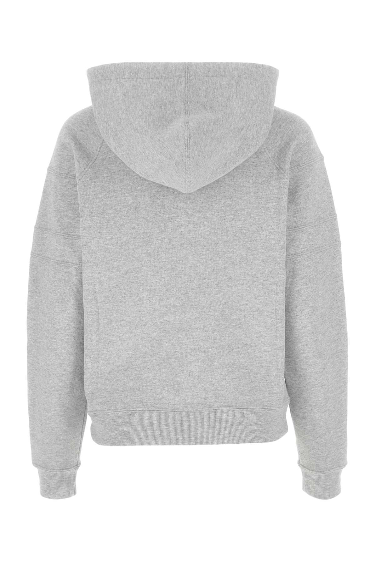 Saint Laurent Grey Cotton Blend Sweatshirt In 1403