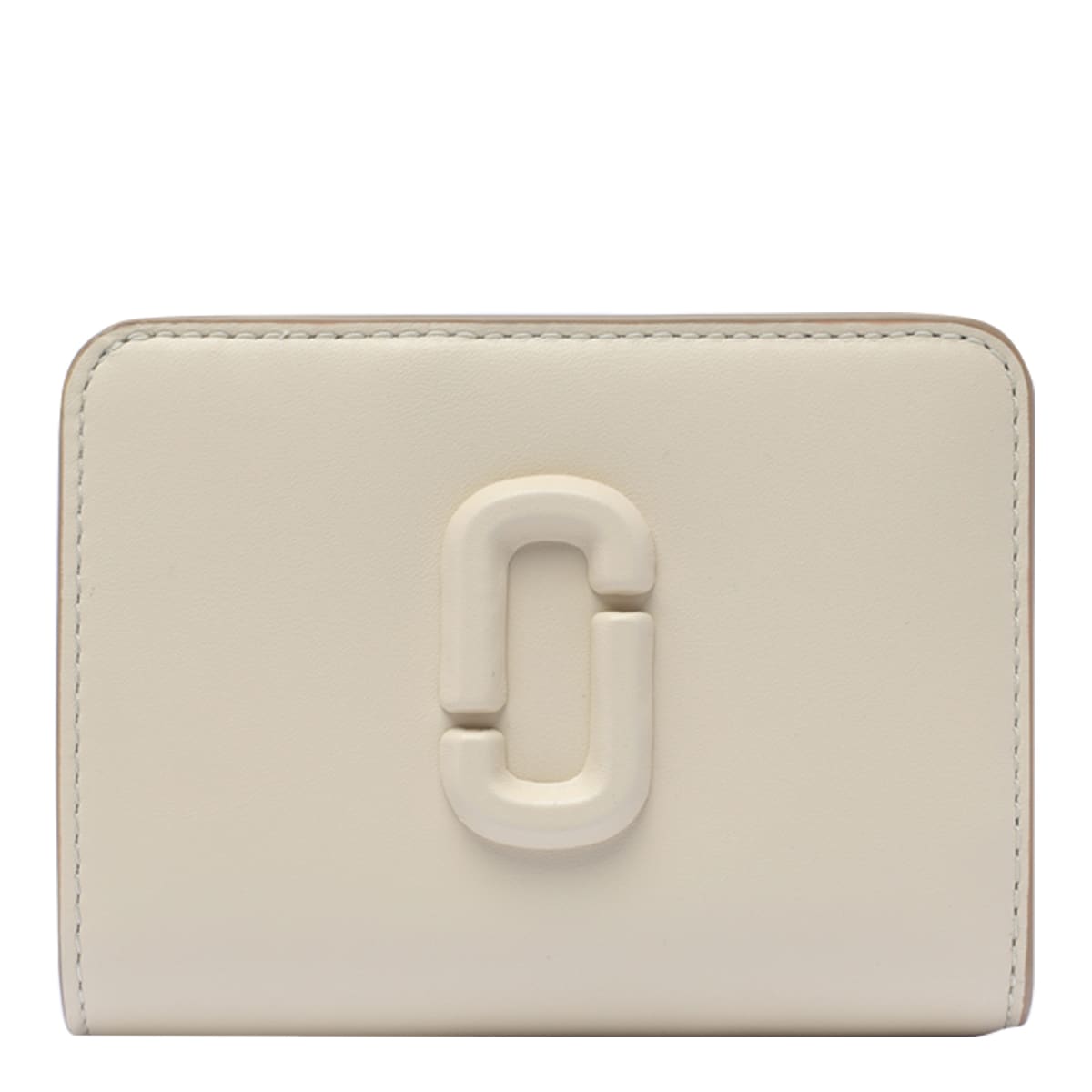 Shop Marc Jacobs The Mini Compact Wallet In Cloud White