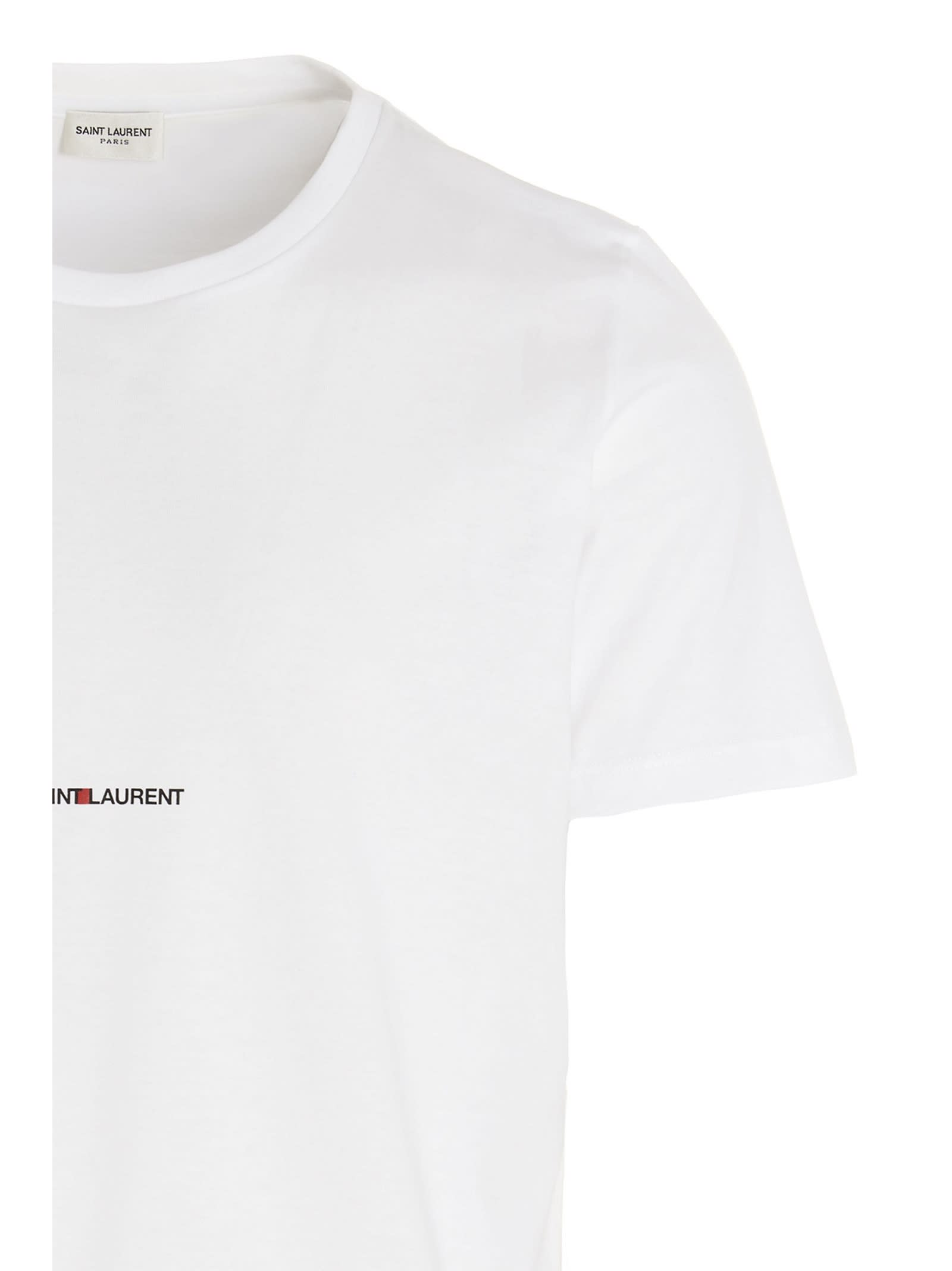 Shop Saint Laurent Rive Gauche T-shirt In White