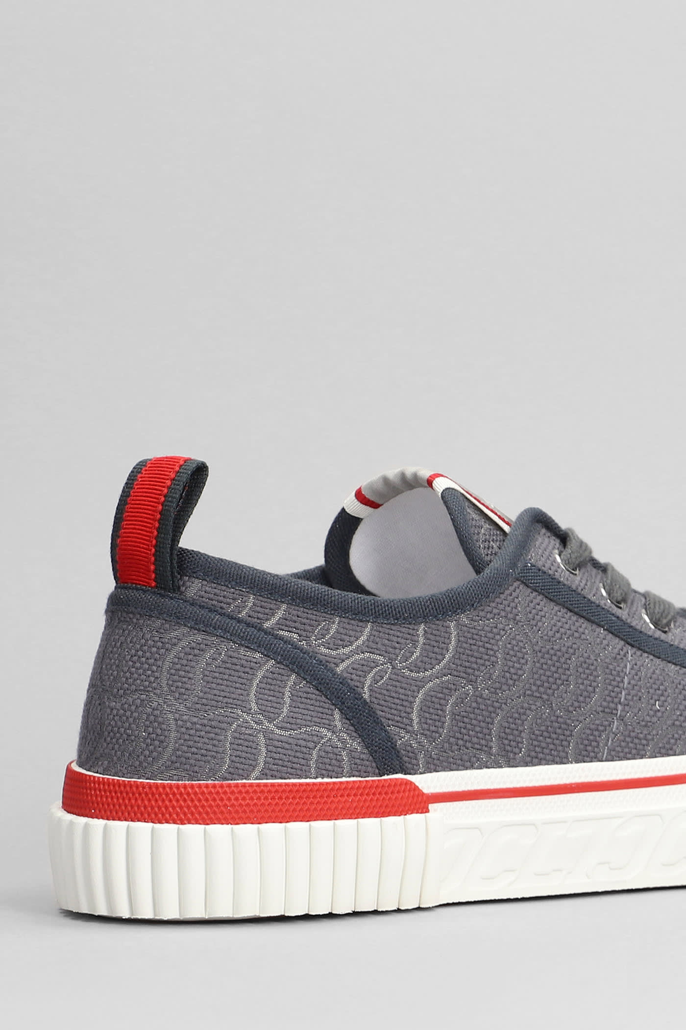 Shop Christian Louboutin Pedro Junior Sneakers In Blue Cotton