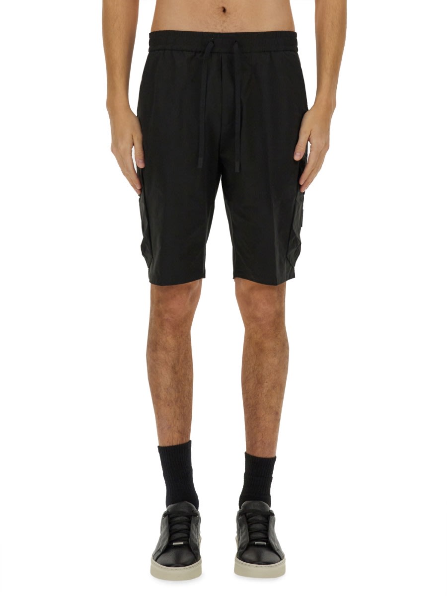 Shop Hugo Boss Cargo Urbanex Shorts In Black