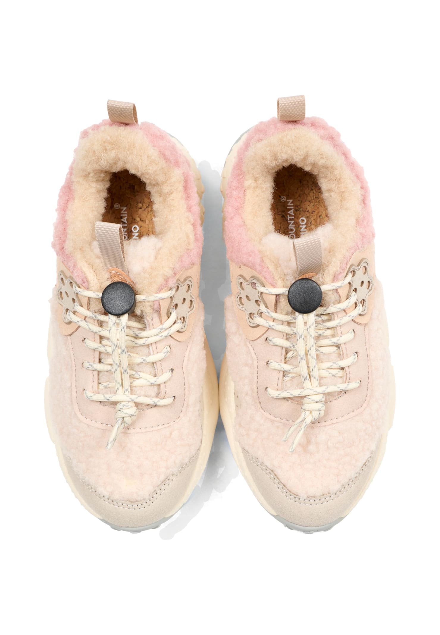 Flower Mountain Beige Sneakers For Girl In Multi