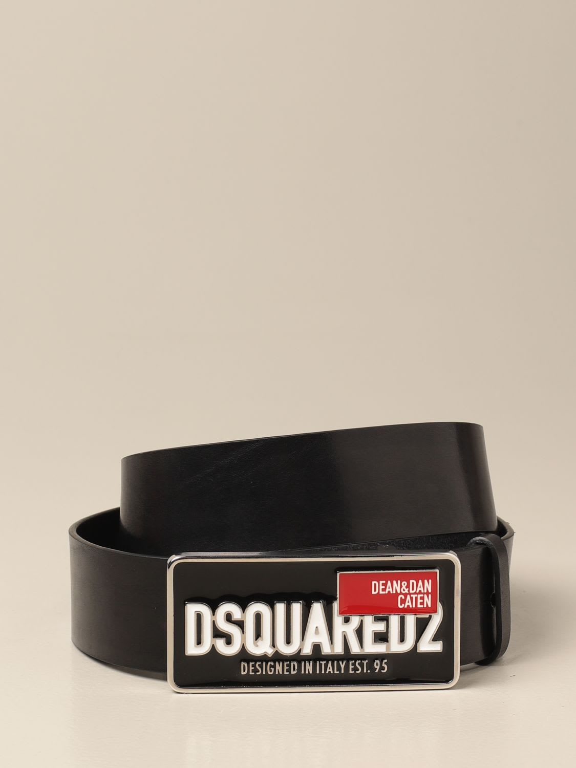 Dsquared2 Belt Dsquared2 Leather Belt With Big Buckle