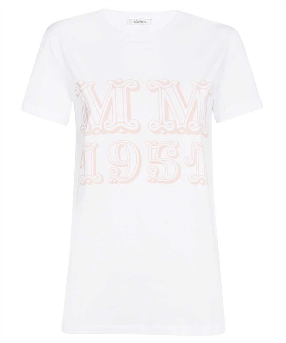Max Mara Logo-print Short-sleeve Cotton T-shirt In White