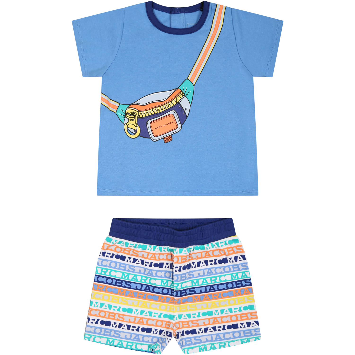 Shop Little Marc Jacobs Multicolor Outfit For Baby Boy With Print And Logo