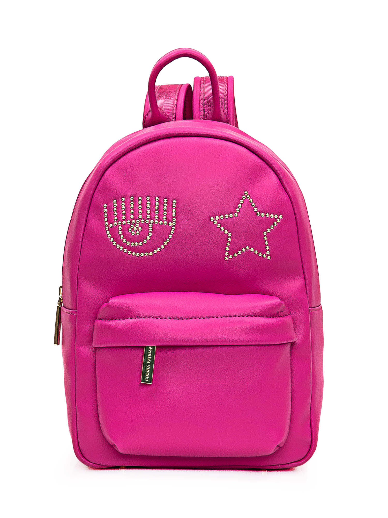 Shop Chiara Ferragni Eye Star Backpack In Fuchsia