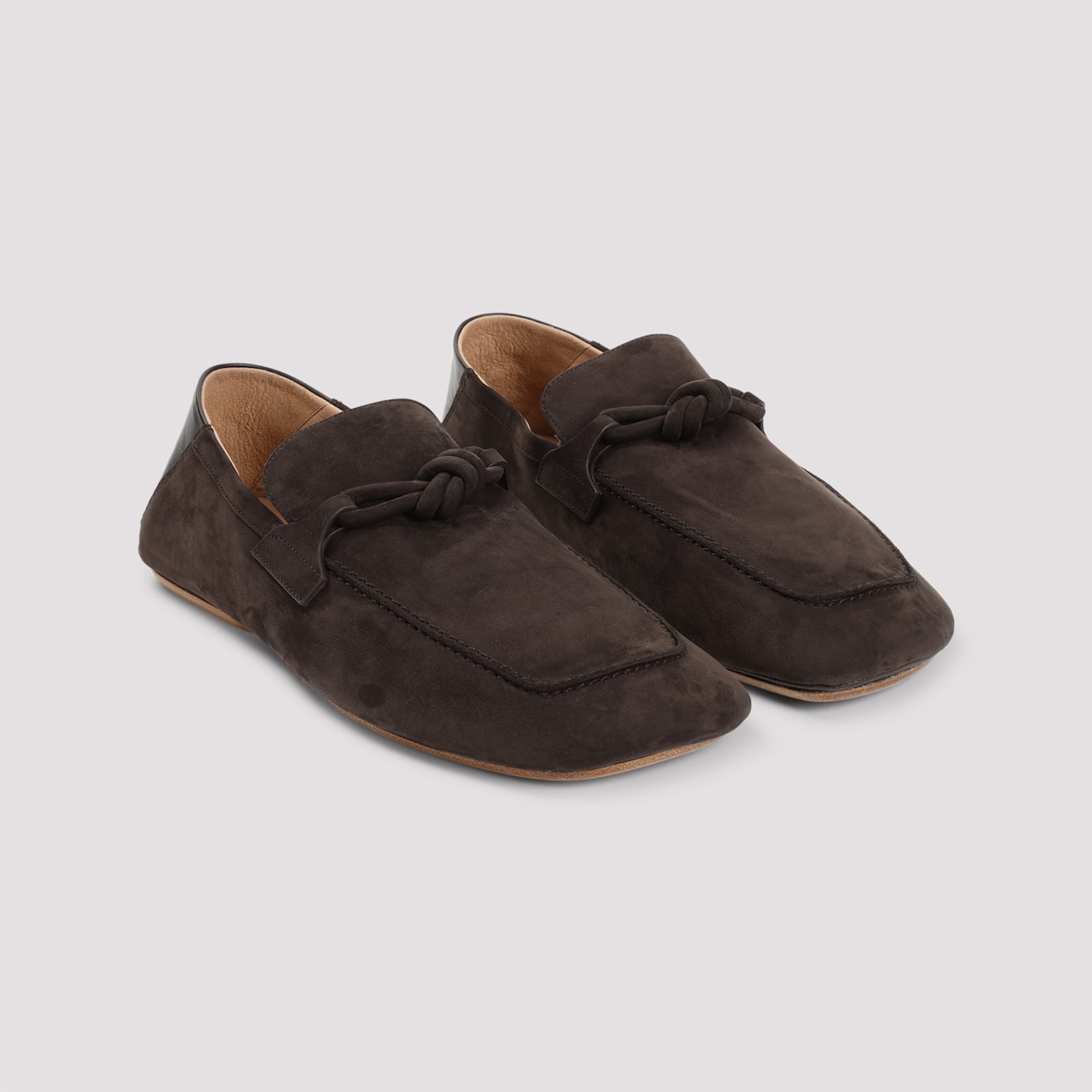 Bottega Veneta Driver With Knot Loafers In Pink