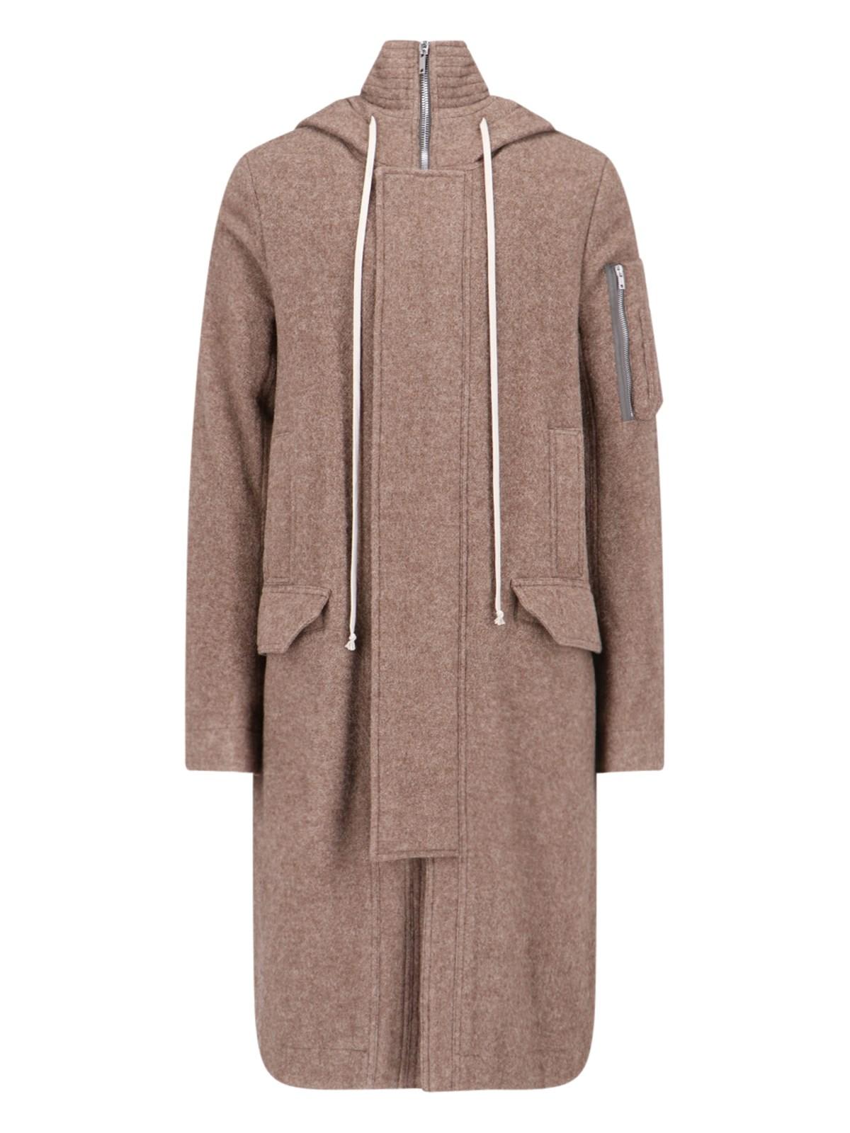 Shop Rick Owens Porterville Megaparka Midi Coat In Brown