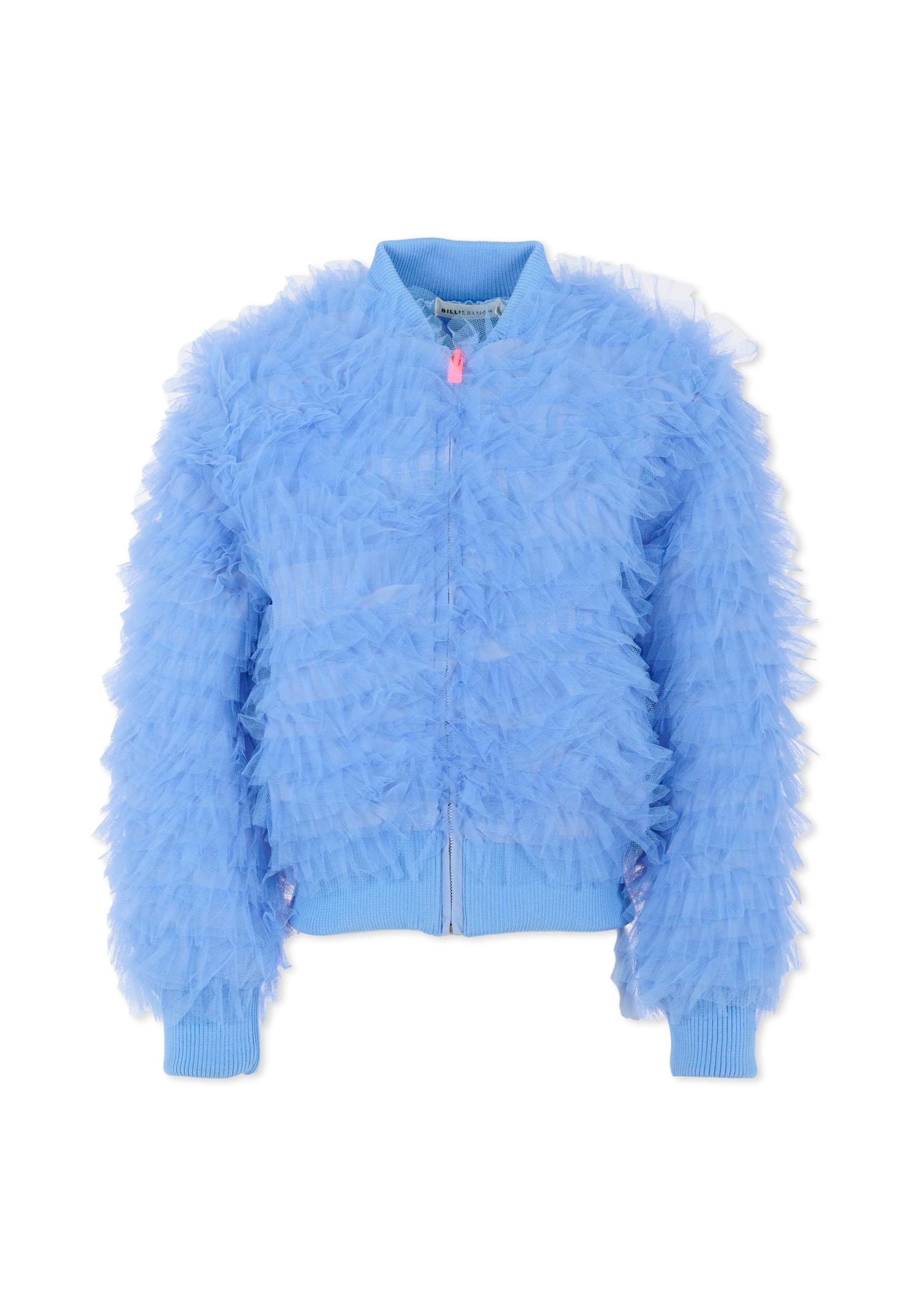 Billieblush Light Blue Bomber Jacket For Girl In Blue