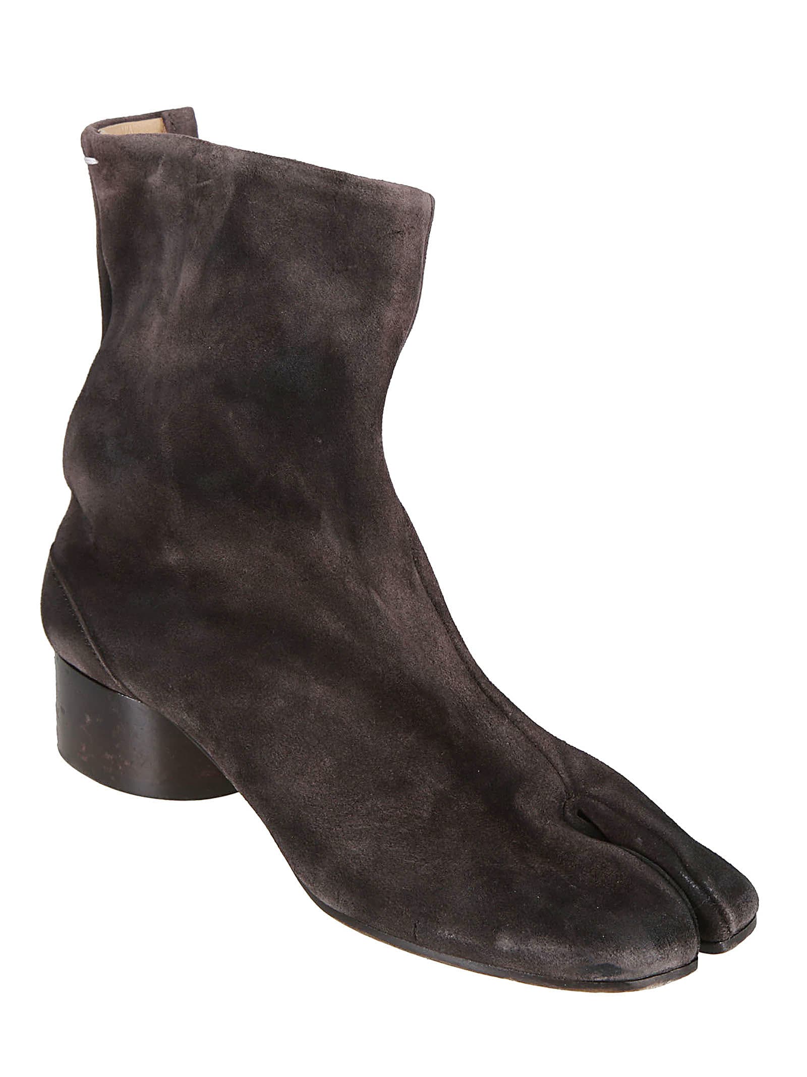 Shop Maison Margiela Tabi Ankle Boots In Brown