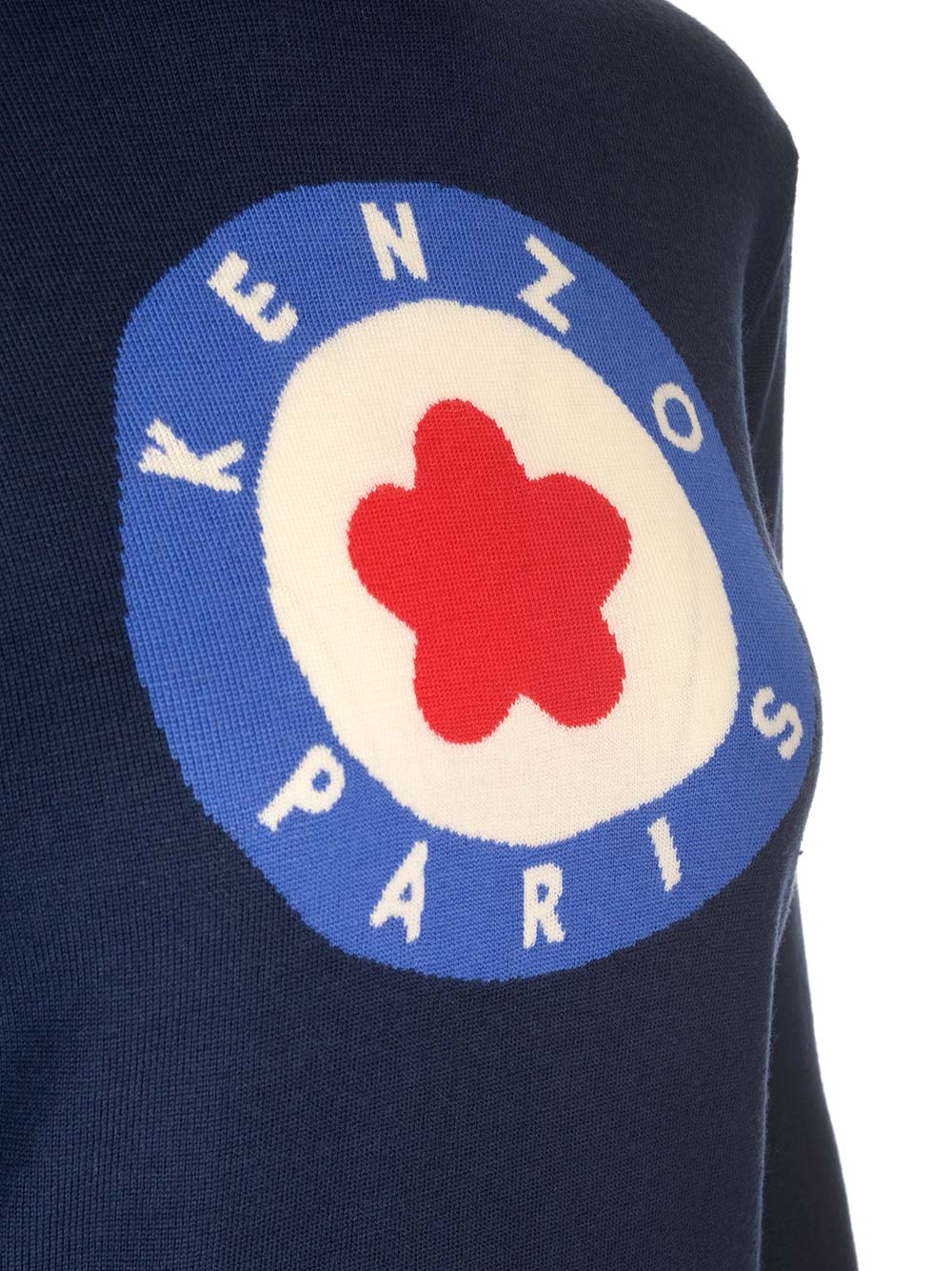 Shop Kenzo Wool Turtleneck In Blue