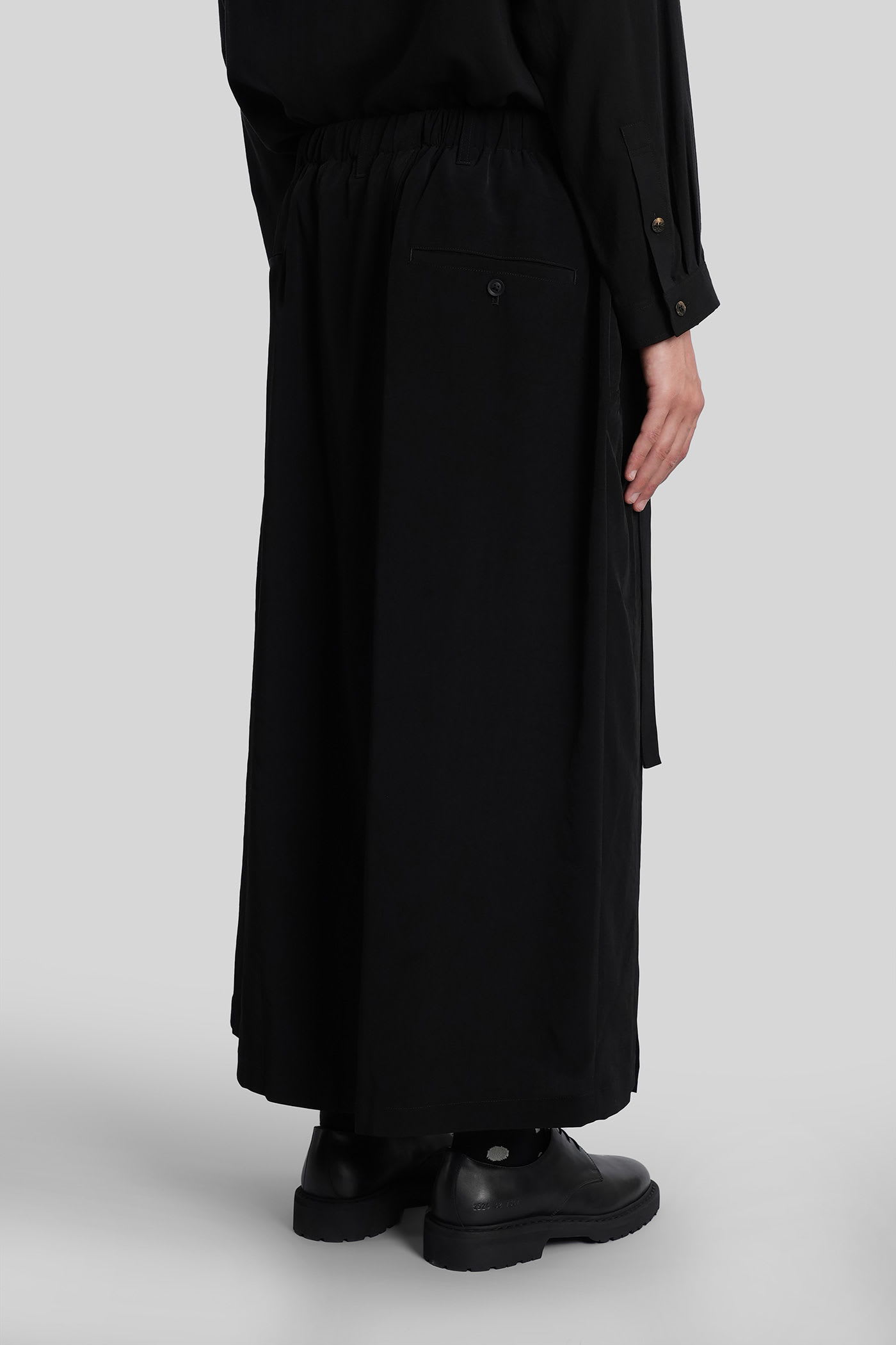 Yohji Yamamoto Pants In Black Triacetate In Black
