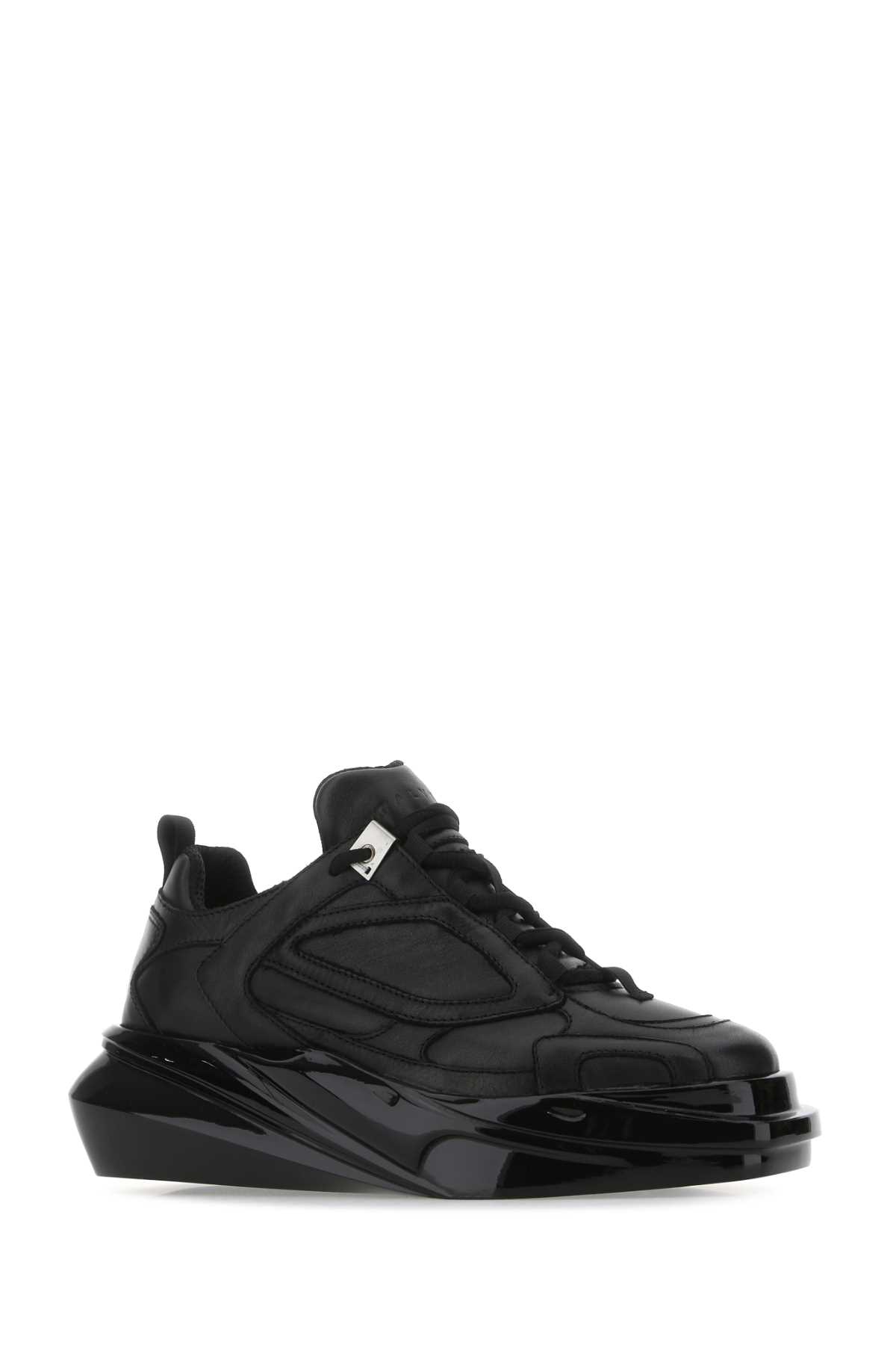 Alyx Black Leather Hiking Trainers In Blk0001