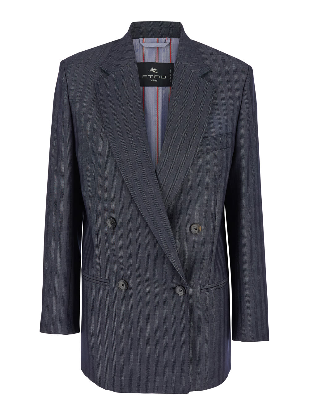 Shop Etro Double Breasted Blazer